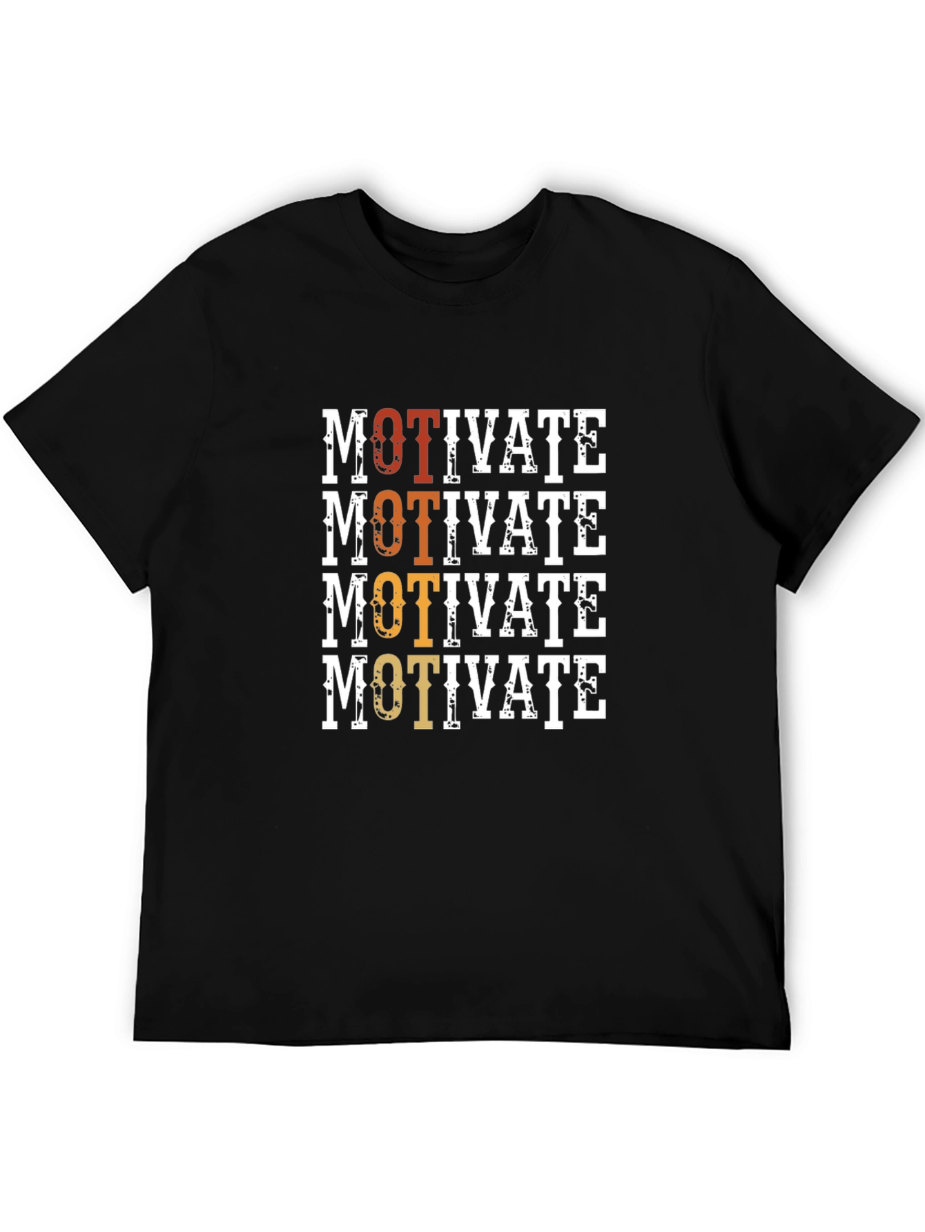 Motivate Graphic T-Shirt - Black Motivational Design