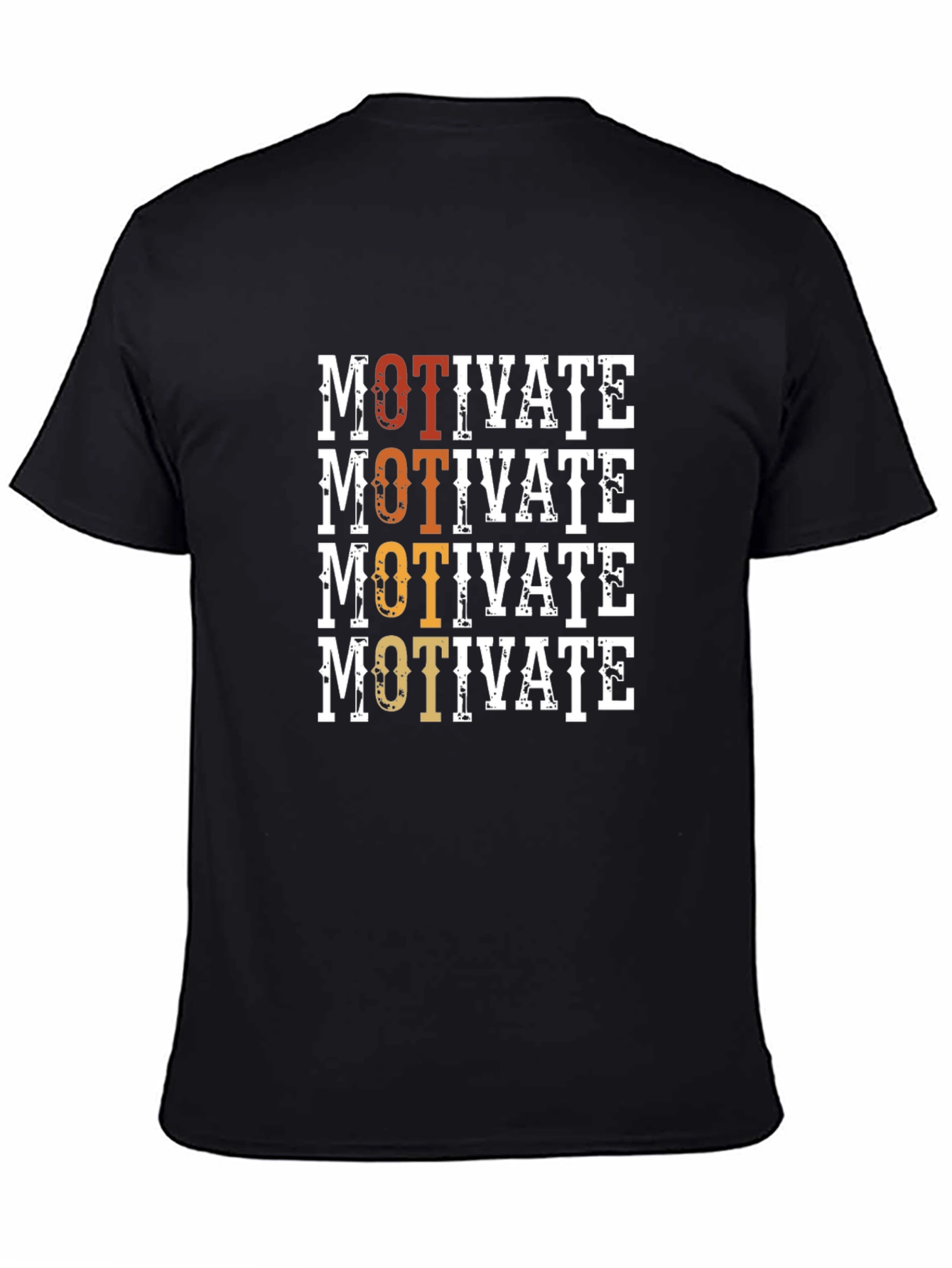 Motivate Graphic T-Shirt - Black Motivational Design