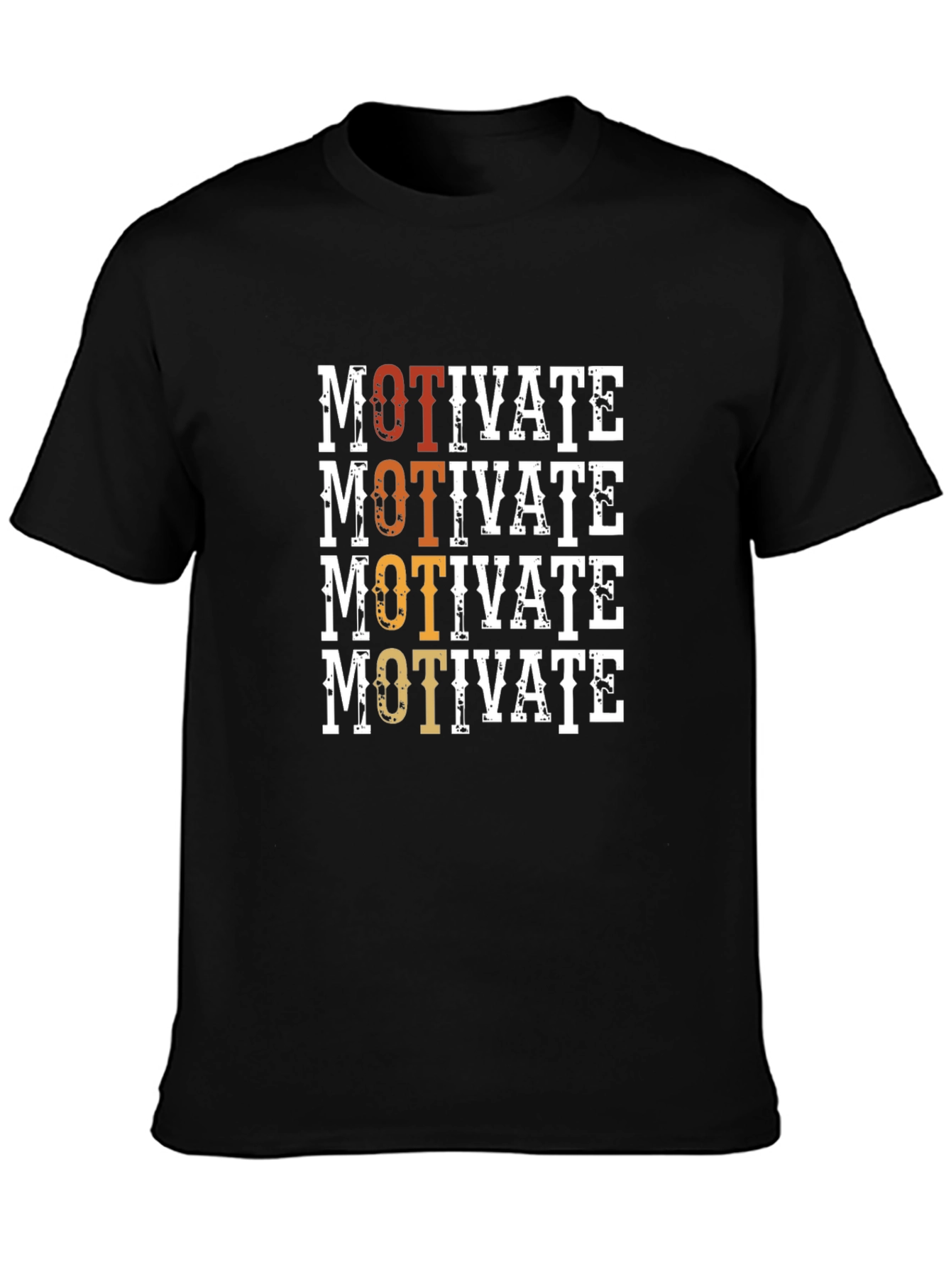 Motivate Graphic T-Shirt - Black Motivational Design