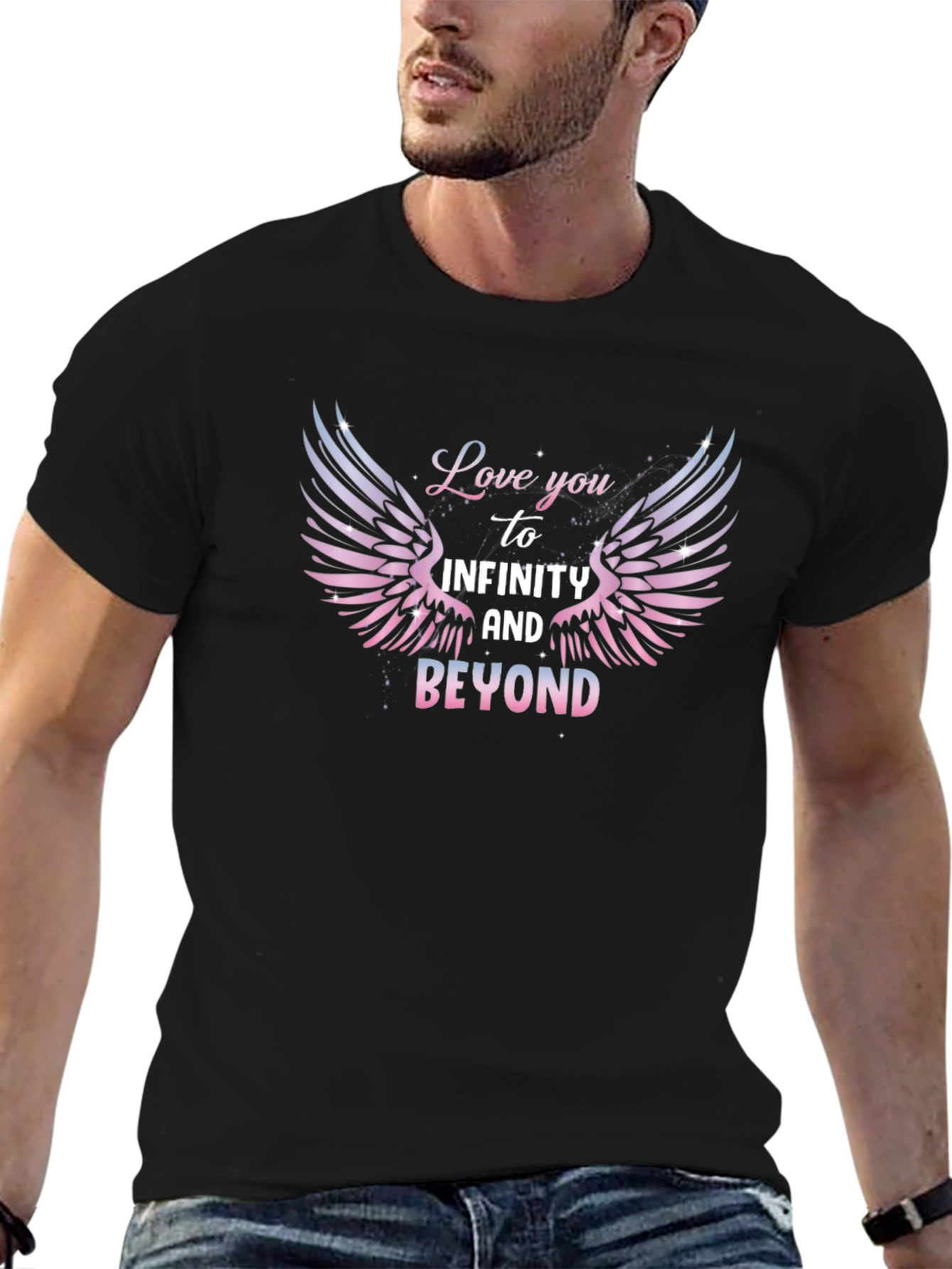 Love You to Infinity & Beyond Black T-Shirt