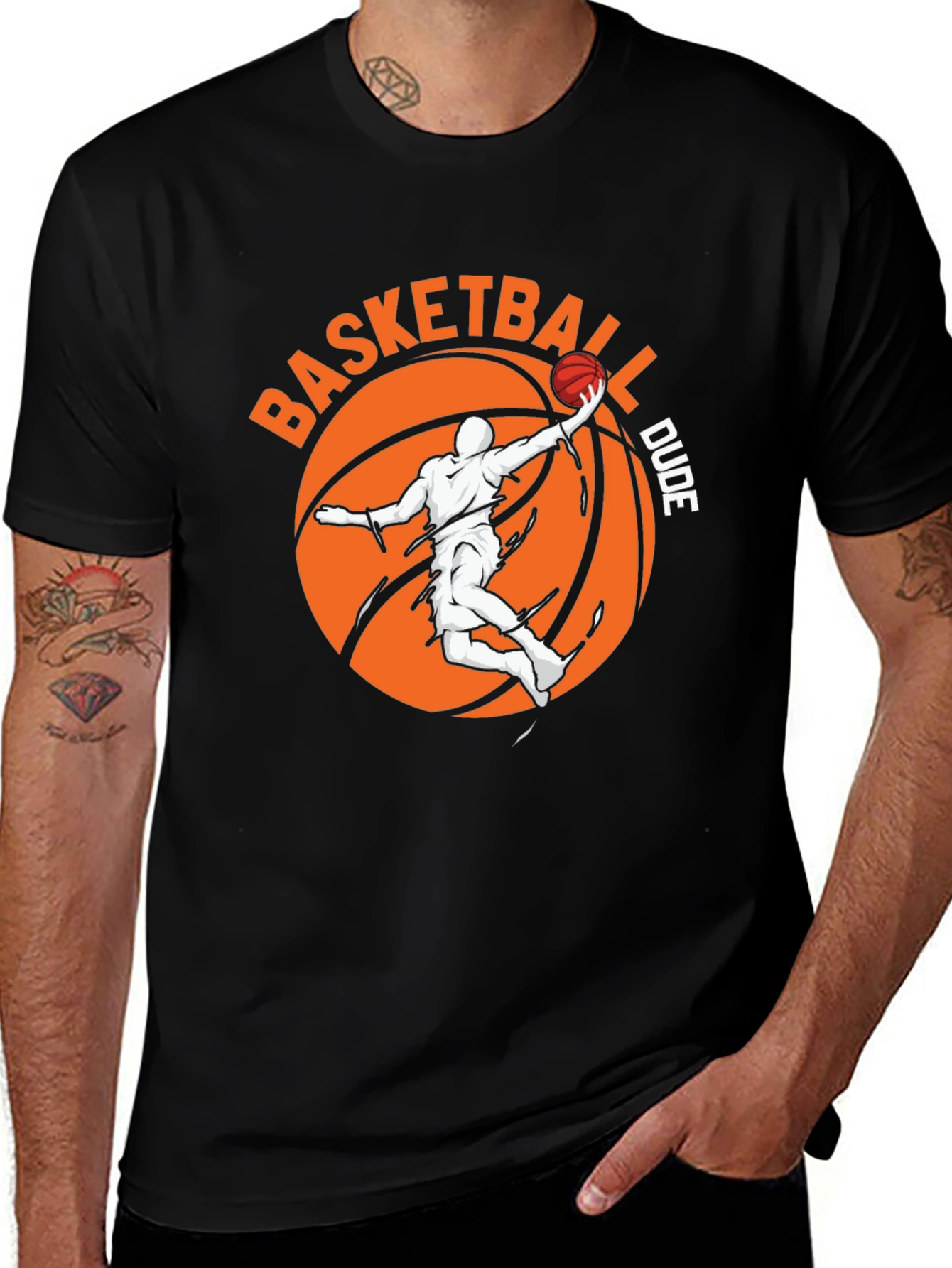 Basketball Dude Graphic Tee - Black