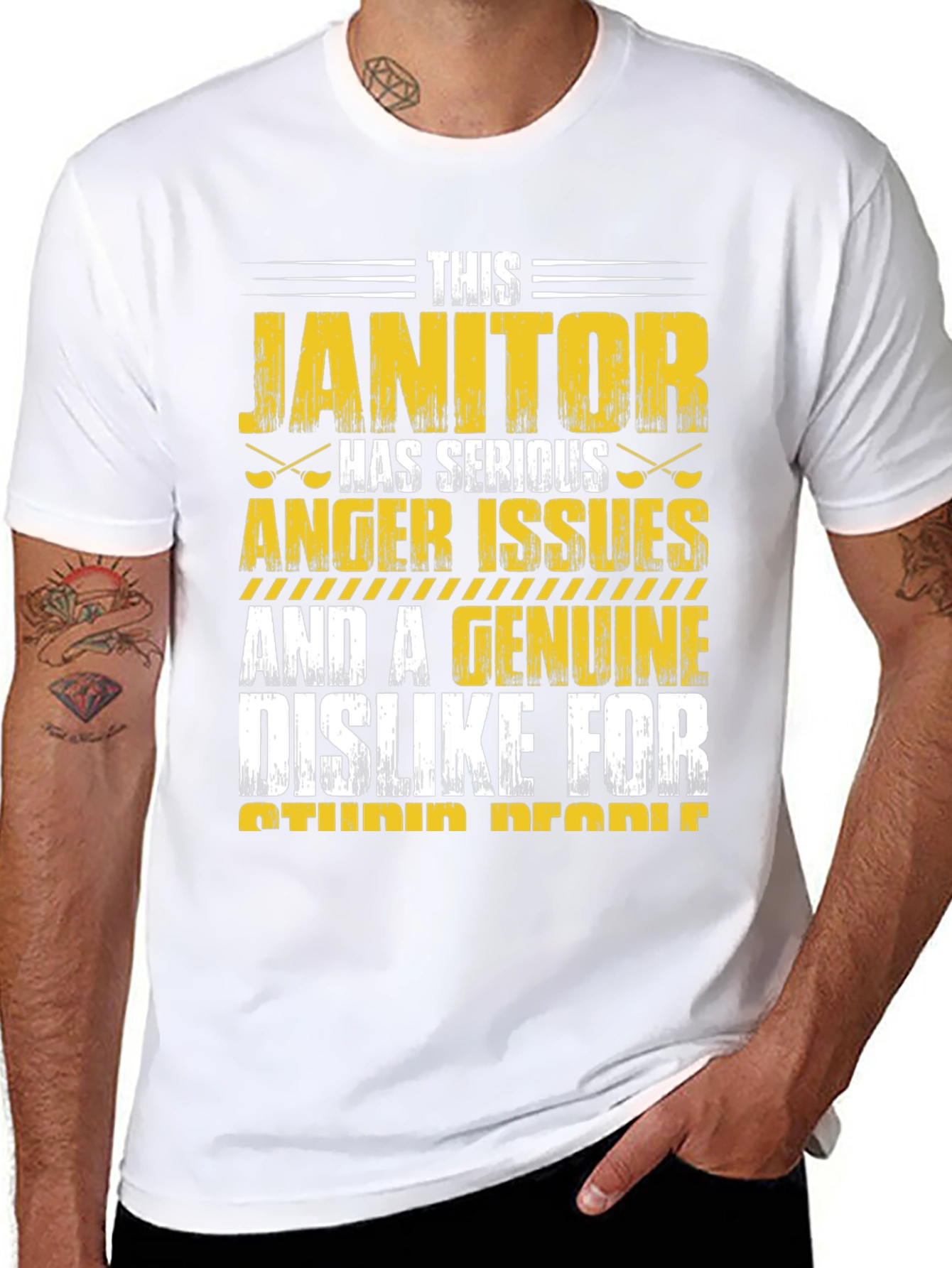 Janitor Anger Issues Graphic T-Shirt