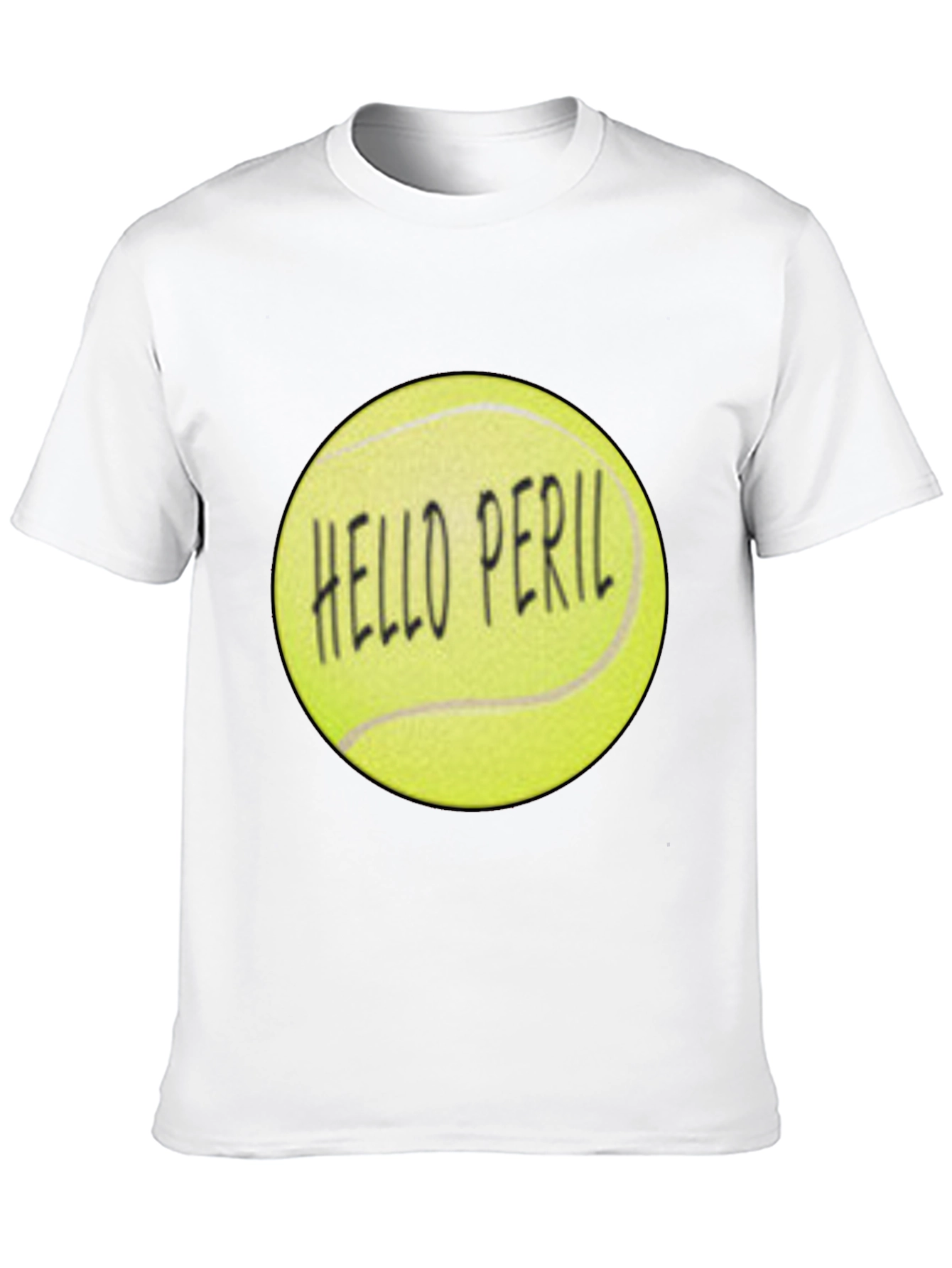 Hello Peril Tennis Ball Graphic T-Shirt