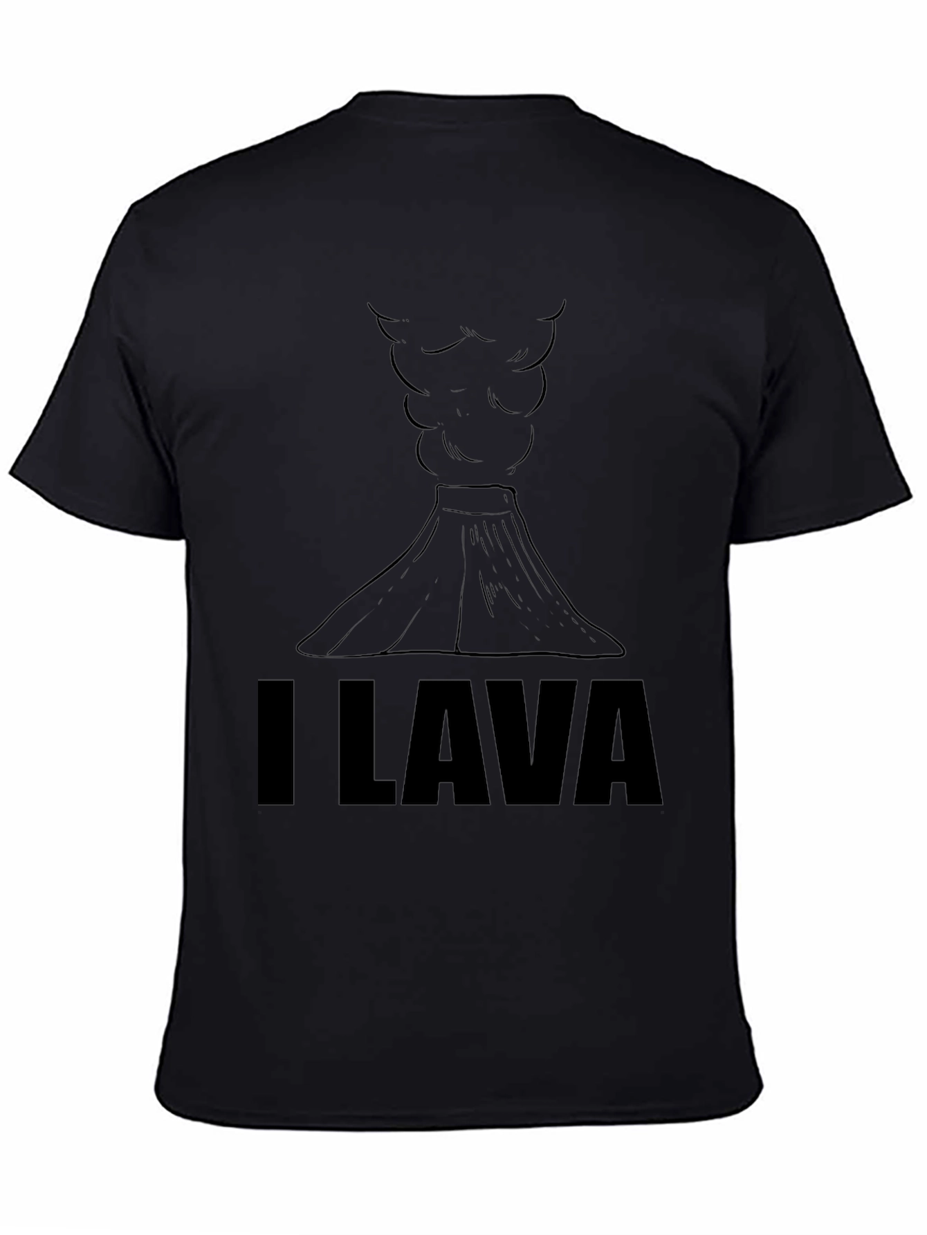 I Lava You Black T-Shirt - Volcano Graphic Tee