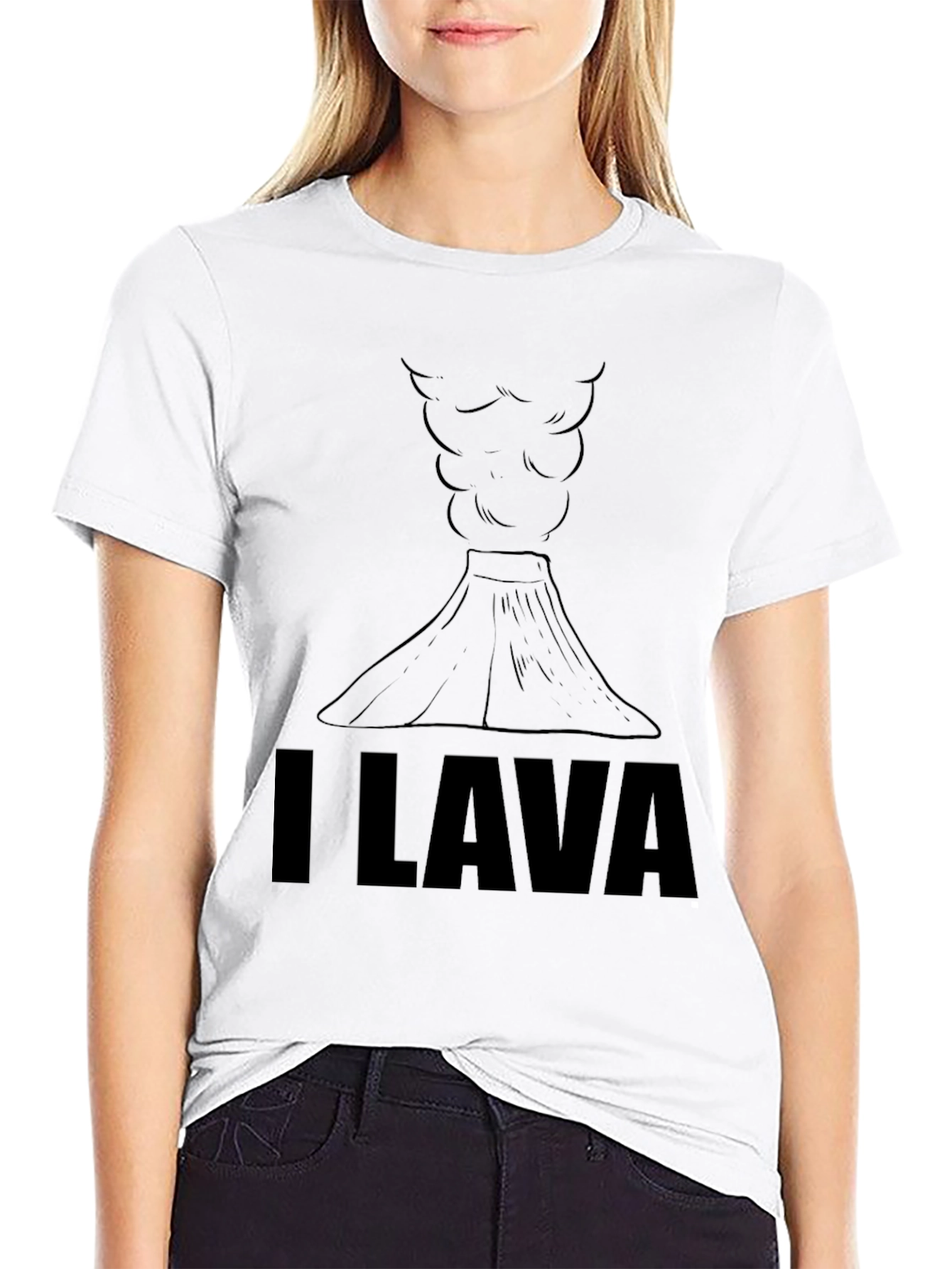 I Lava You Black T-Shirt - Volcano Graphic Tee