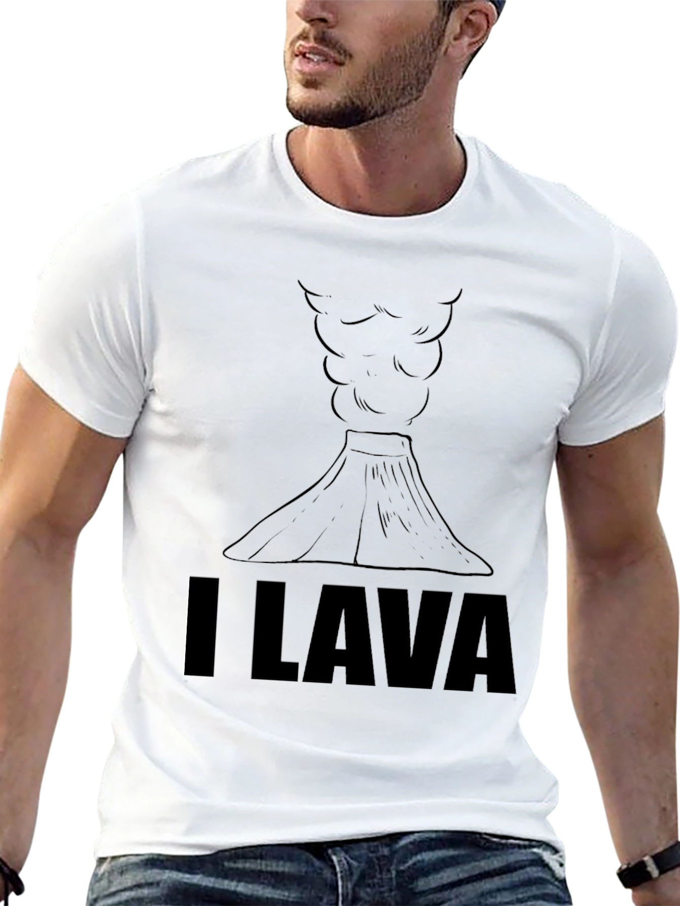 I Lava You Black T-Shirt - Volcano Graphic Tee