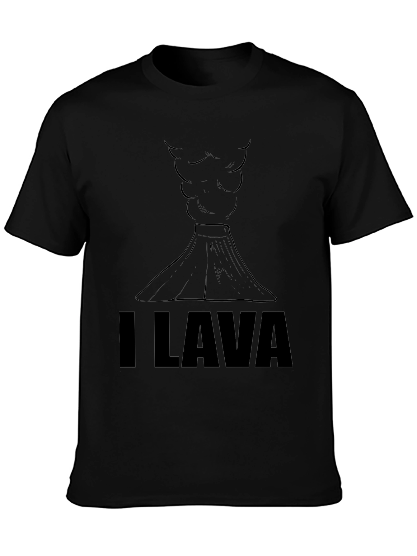 I Lava You Black T-Shirt - Volcano Graphic Tee