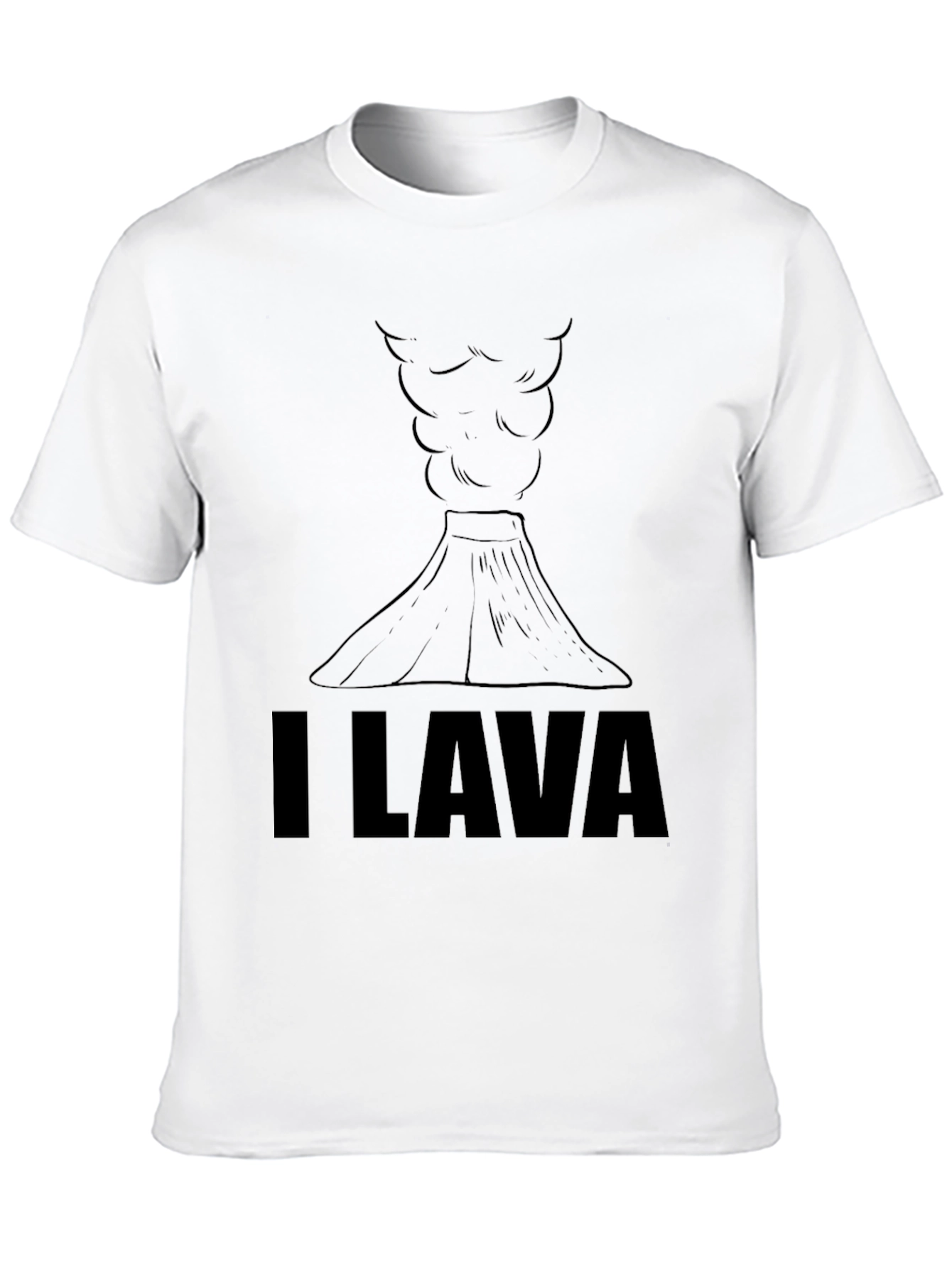 I Lava You Black T-Shirt - Volcano Graphic Tee