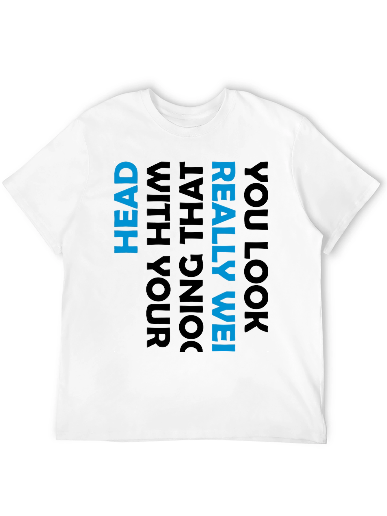 Humorous Slogan Graphic Tee - Black