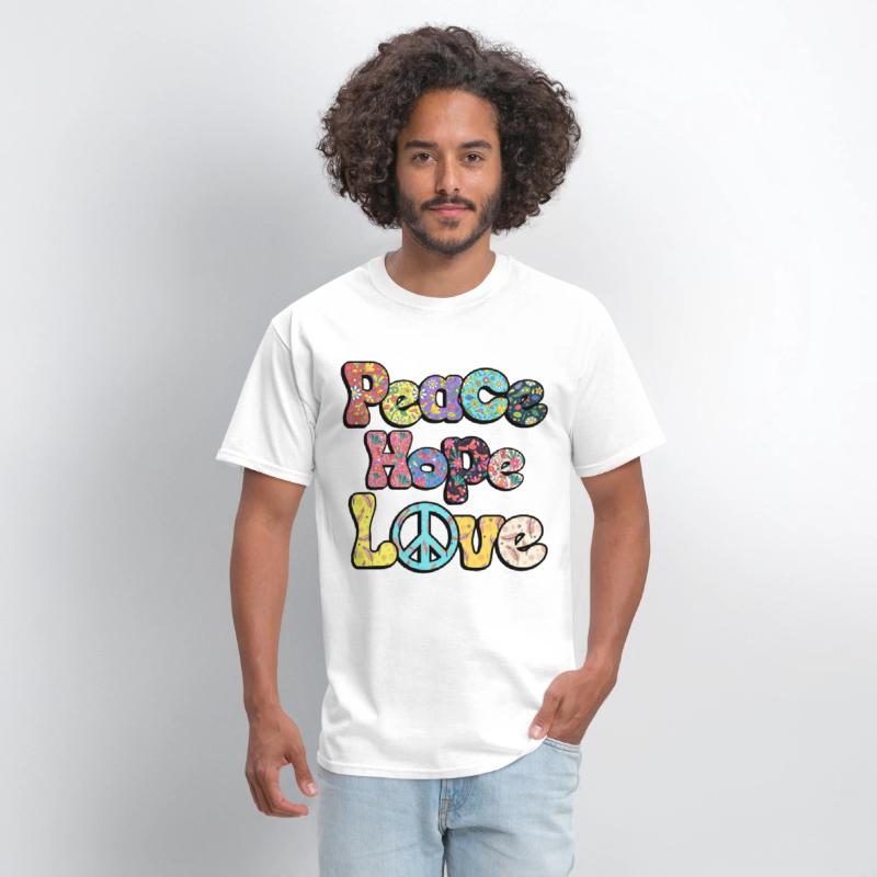 Peace Hope Love Hippie Sublimation