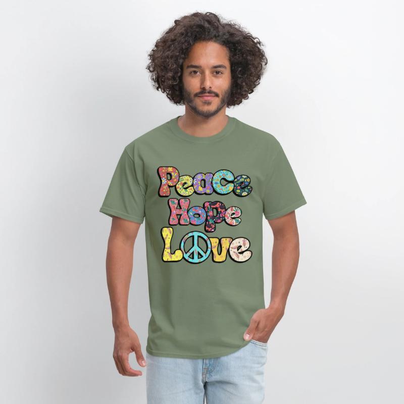 Peace Hope Love Hippie Sublimation