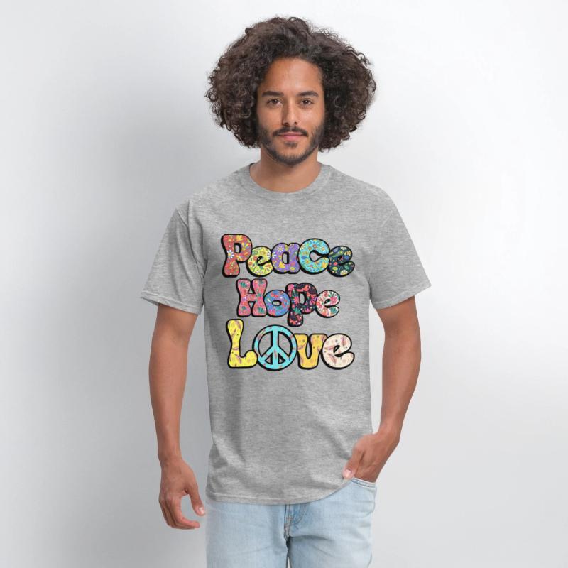 Peace Hope Love Hippie Sublimation