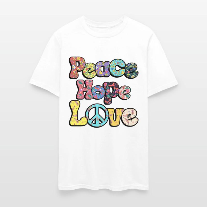 Peace Hope Love Hippie Sublimation