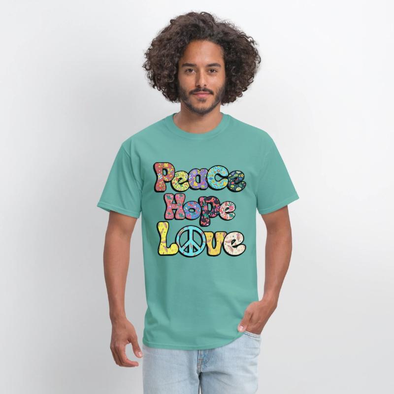 Peace Hope Love Hippie Sublimation