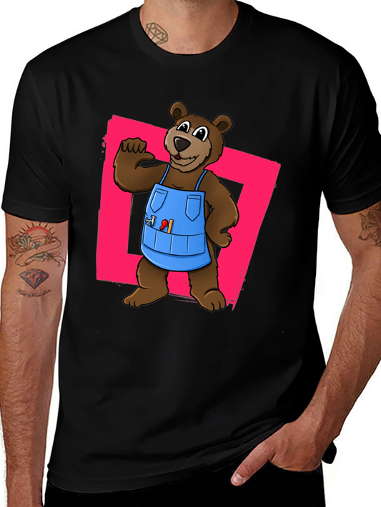 Bear Carpenter T-Shirt - Black Cotton Tee