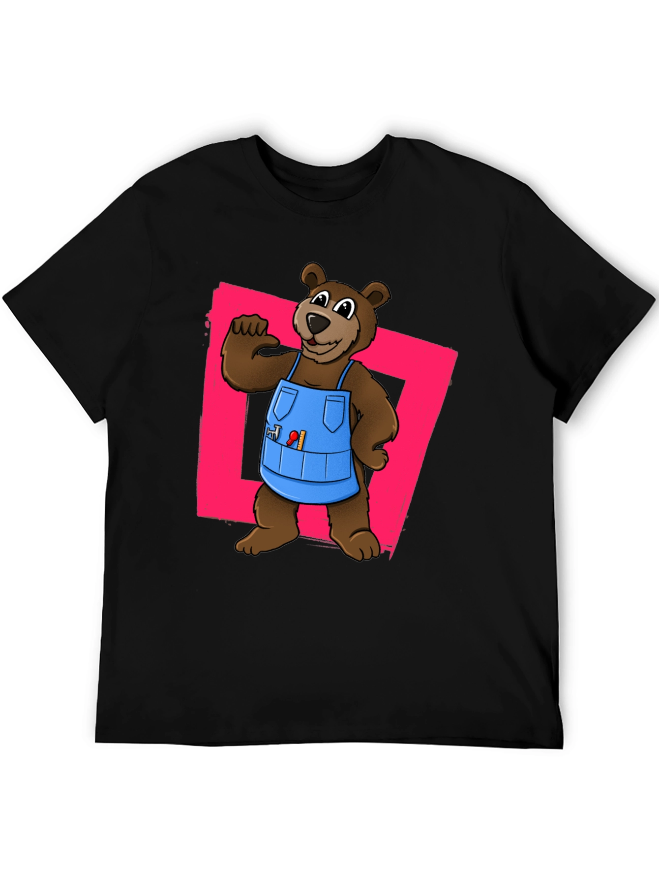 Bear Carpenter T-Shirt - Black Cotton Tee