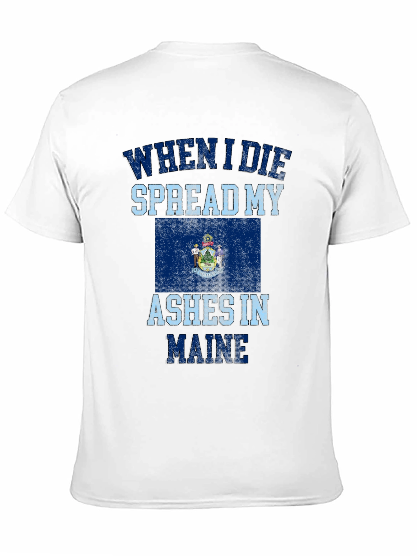 Maine State Flag Novelty Graphic T-Shirt