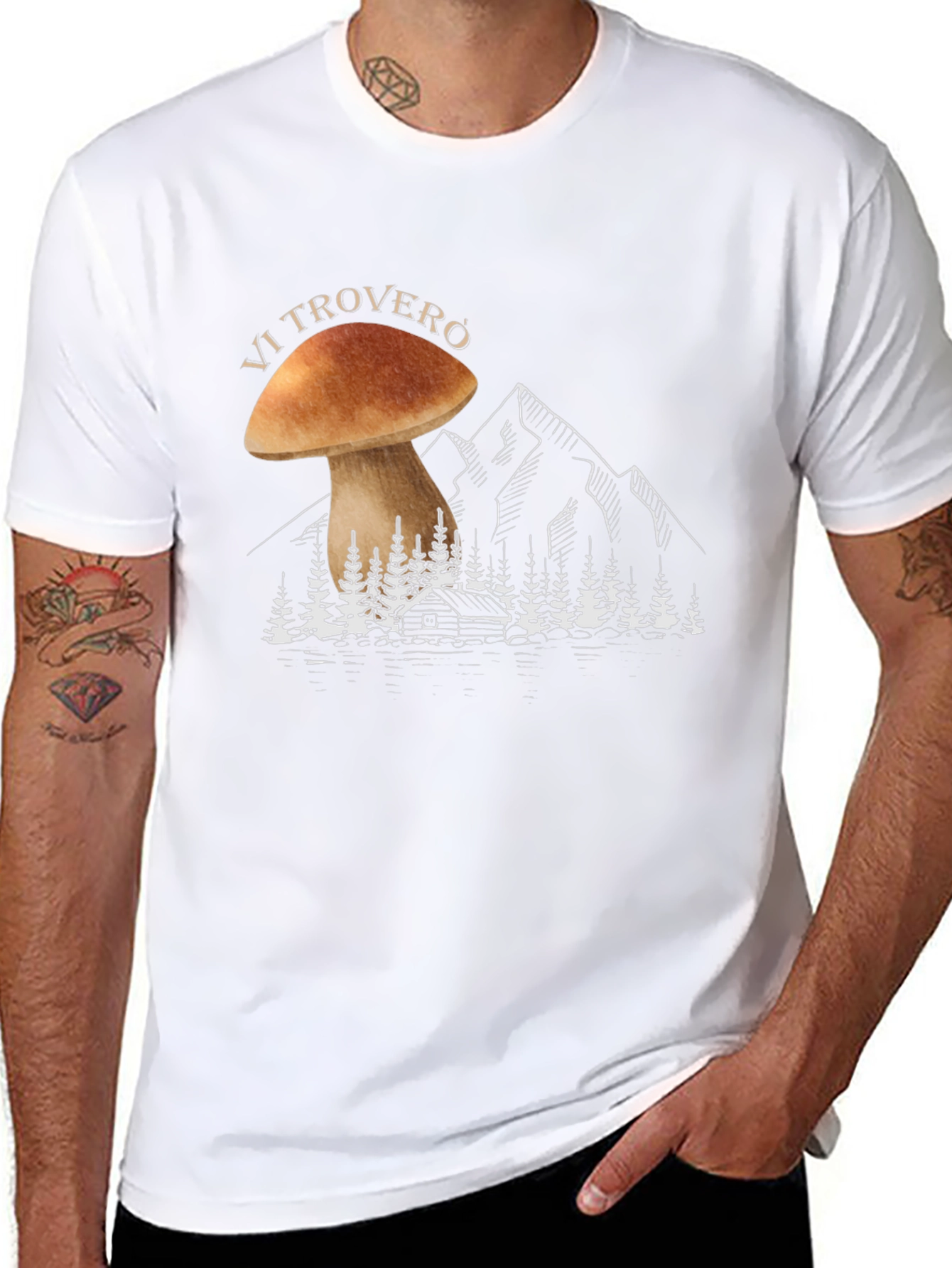 Mushroom Forest Graphic Tee - Nature Lovers Shirt
