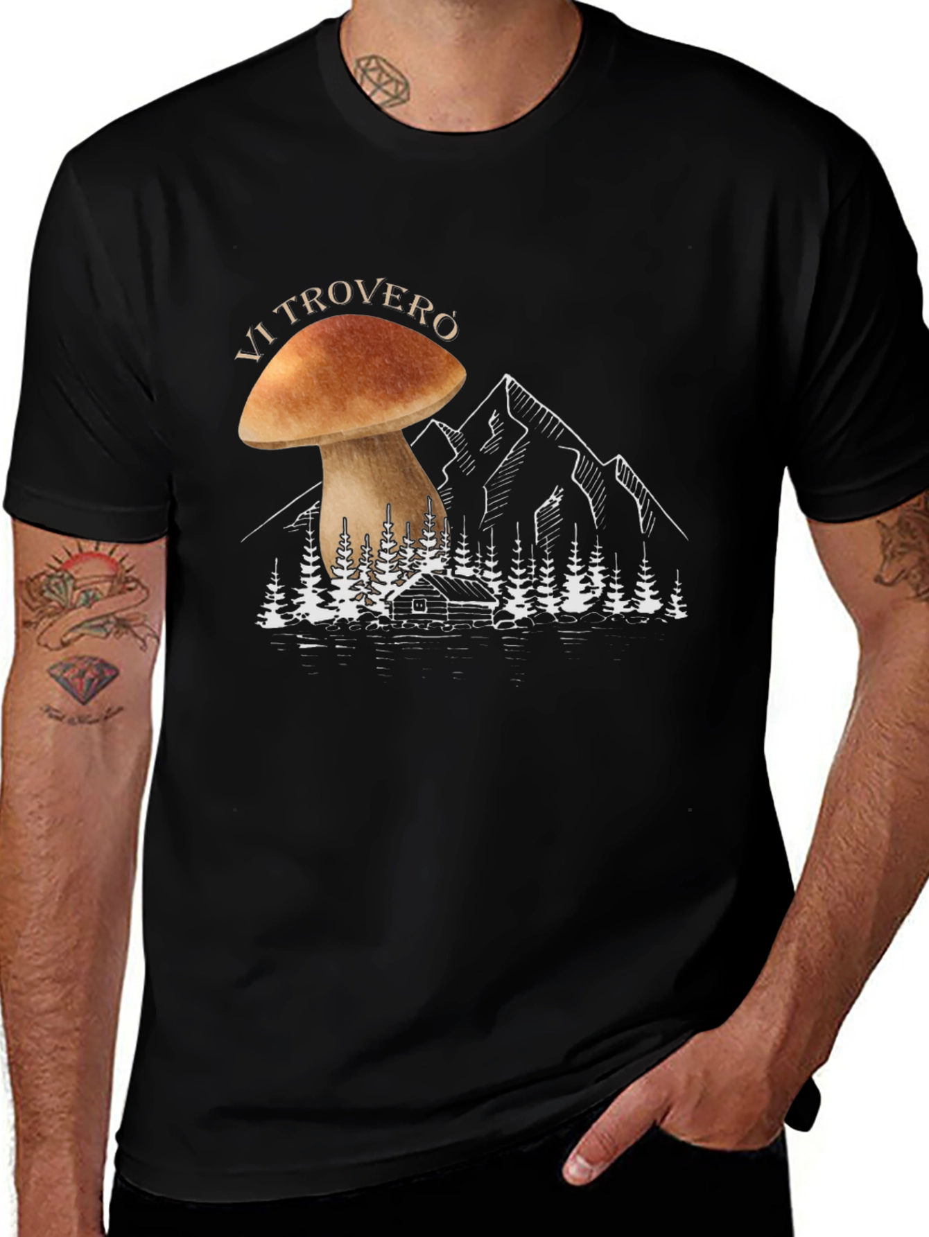 Mushroom Forest Graphic Tee - Nature Lovers Shirt