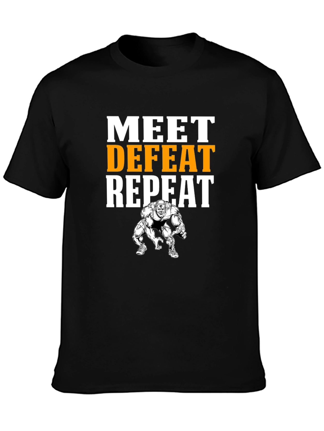 Meet Defeat Repeat Graphic T-Shirt