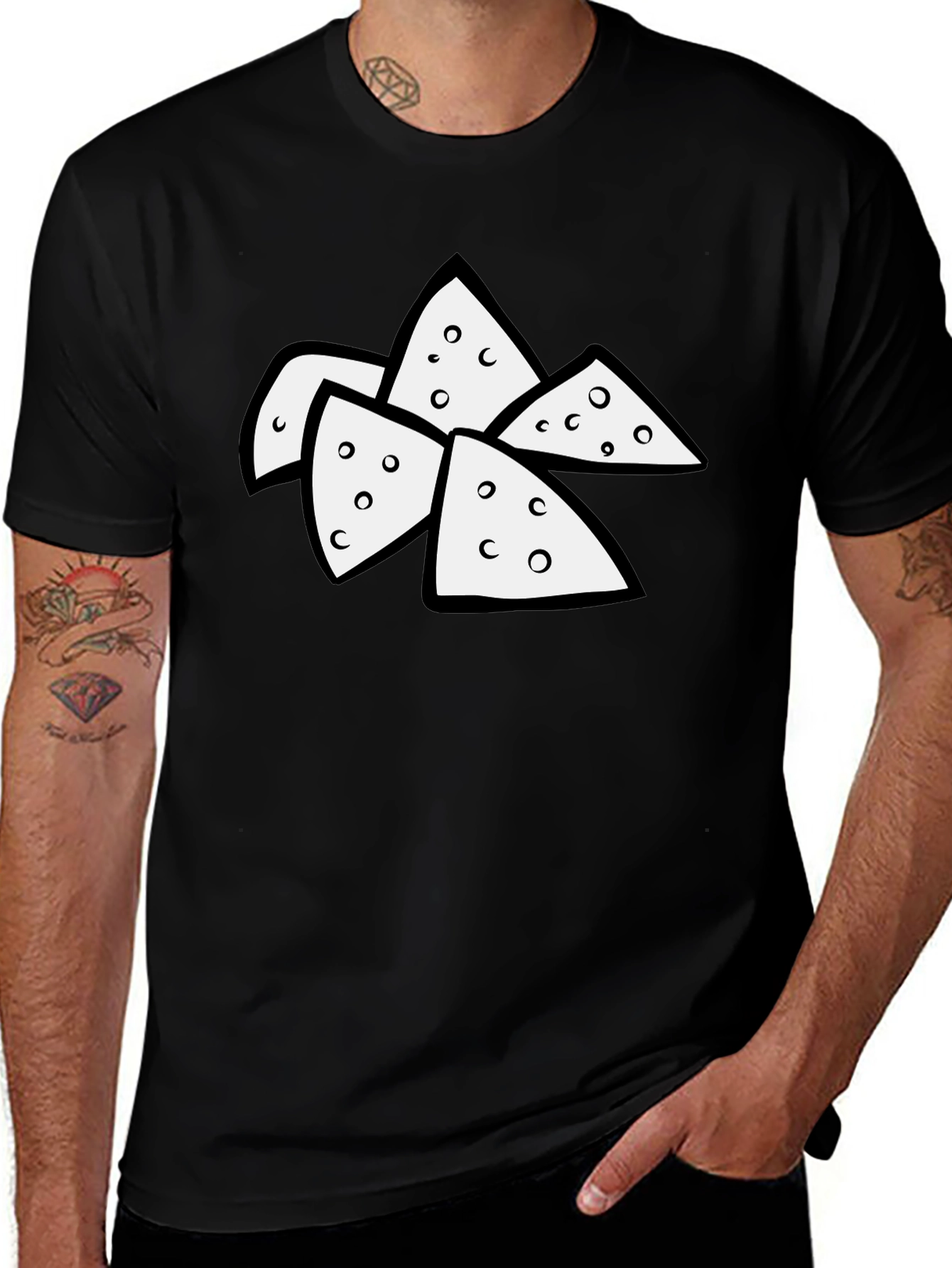 Funny Nacho Cheese Lover Black T-Shirt