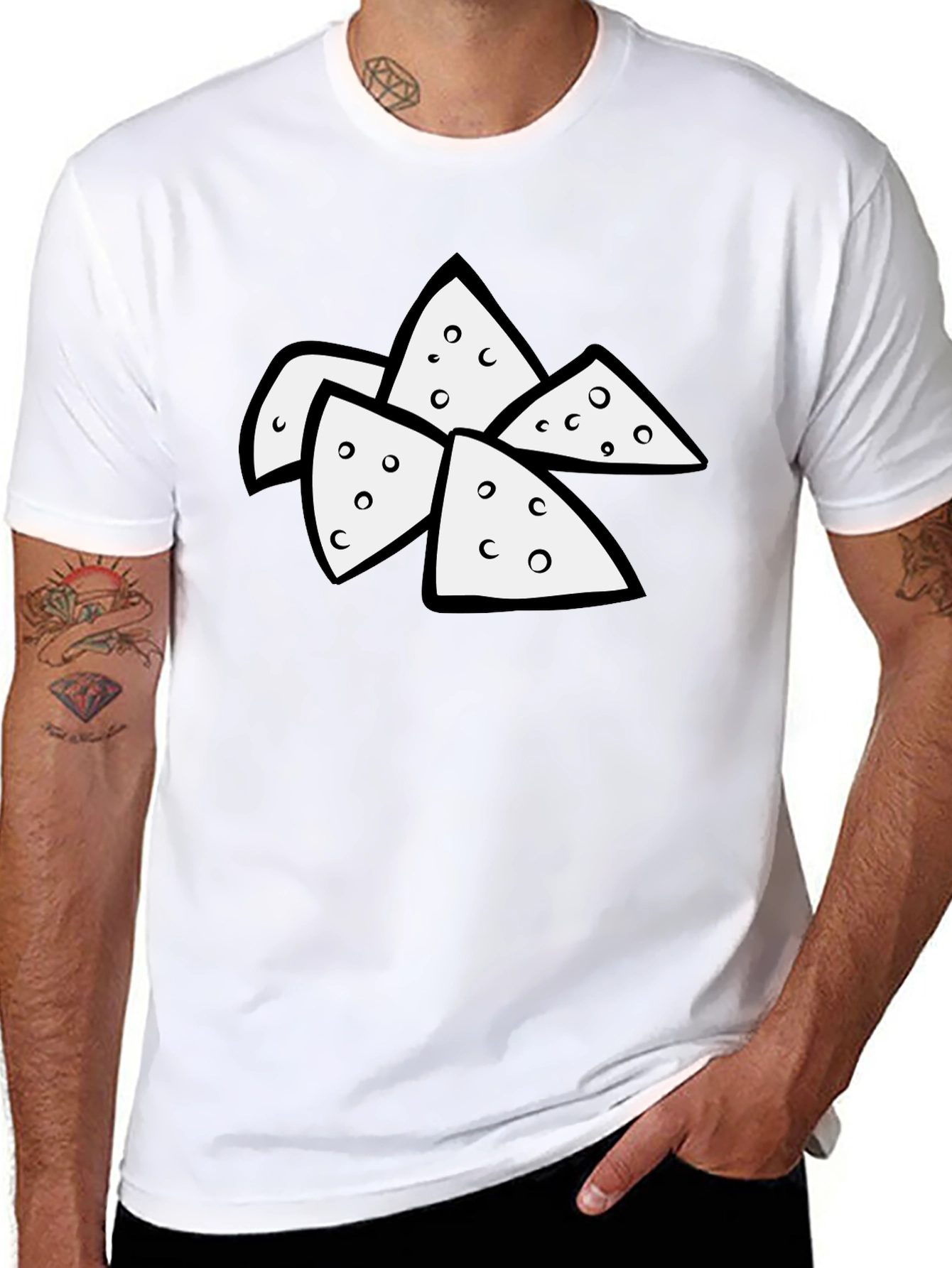 Funny Nacho Cheese Lover Black T-Shirt