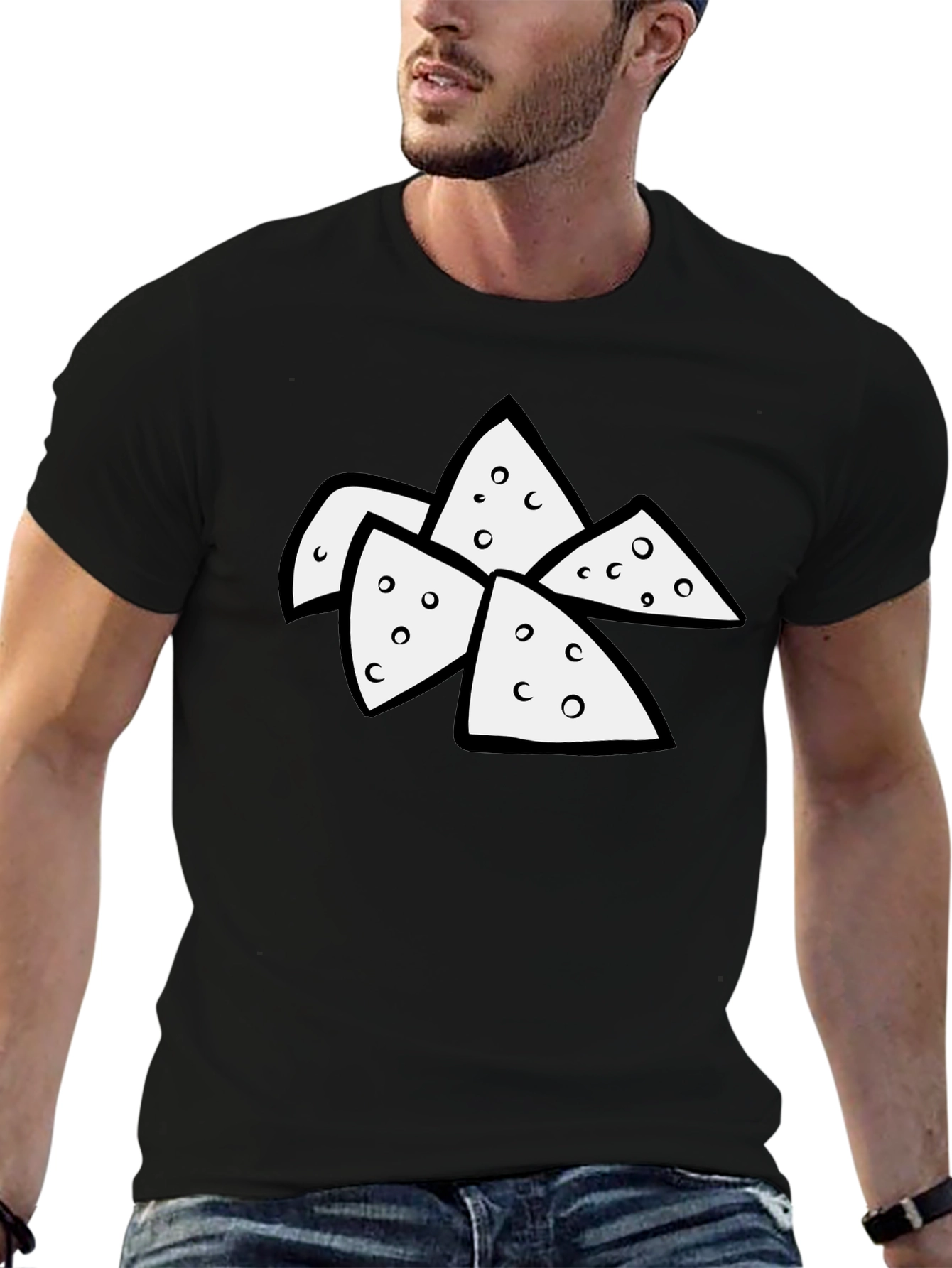 Funny Nacho Cheese Lover Black T-Shirt