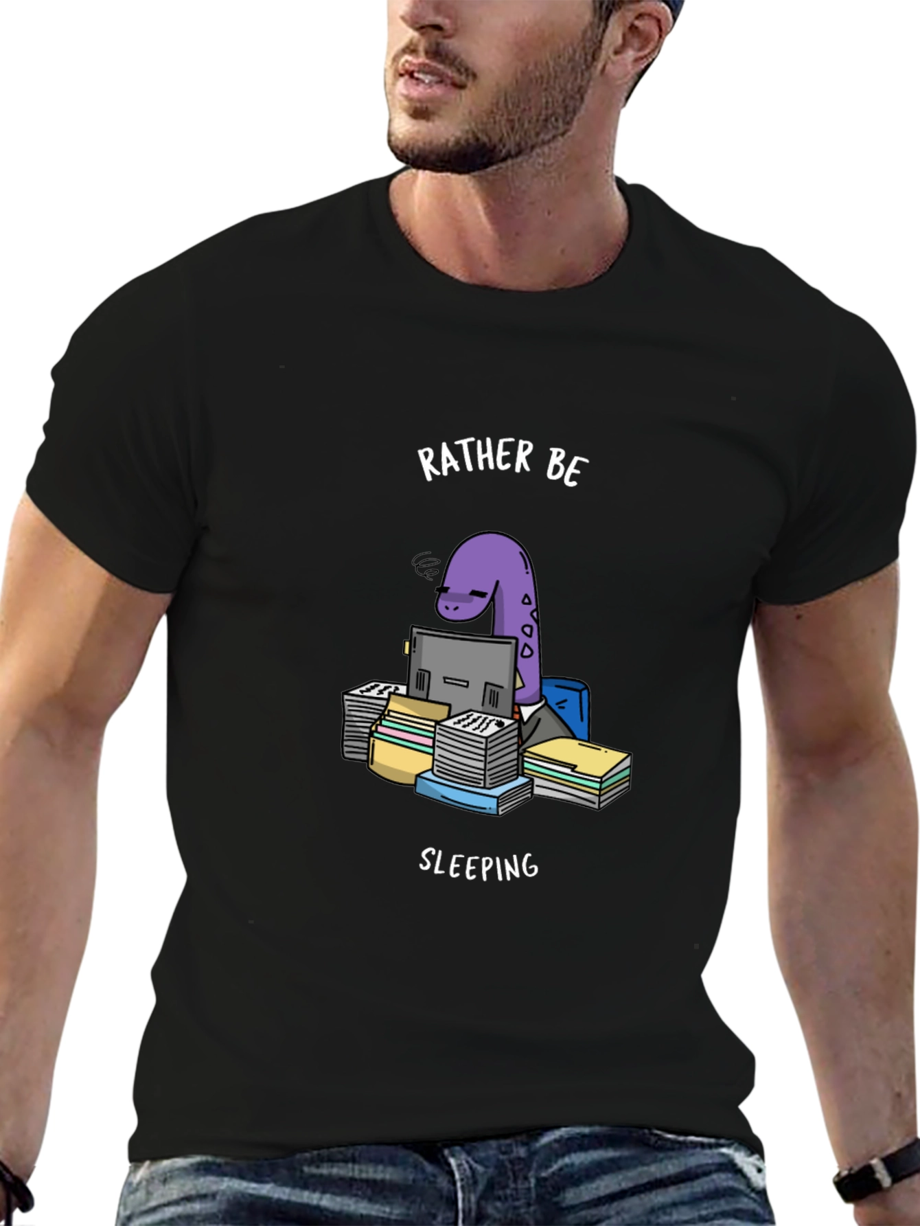 Rather Be Sleeping Dinosaur T-Shirt