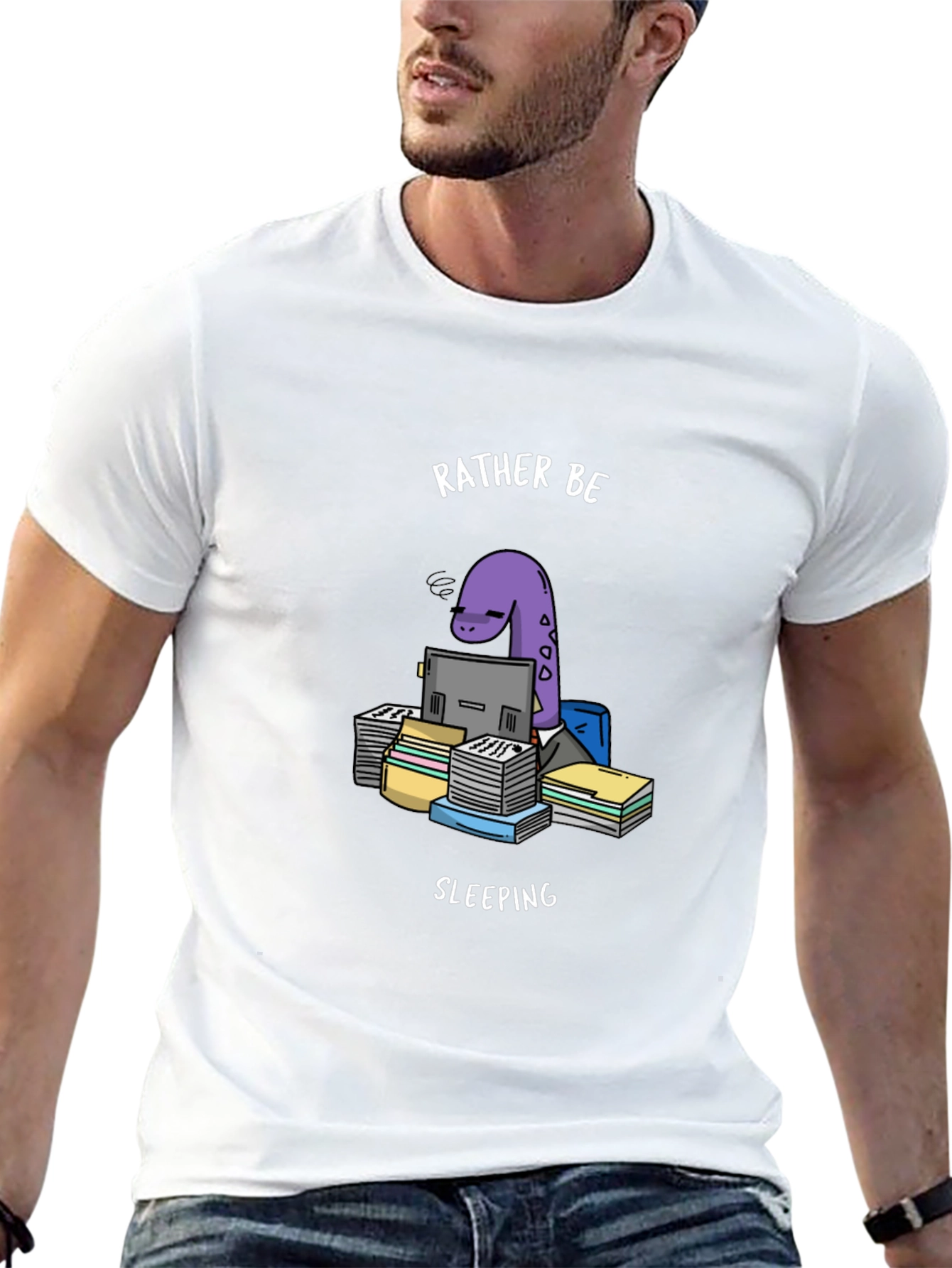 Rather Be Sleeping Dinosaur T-Shirt