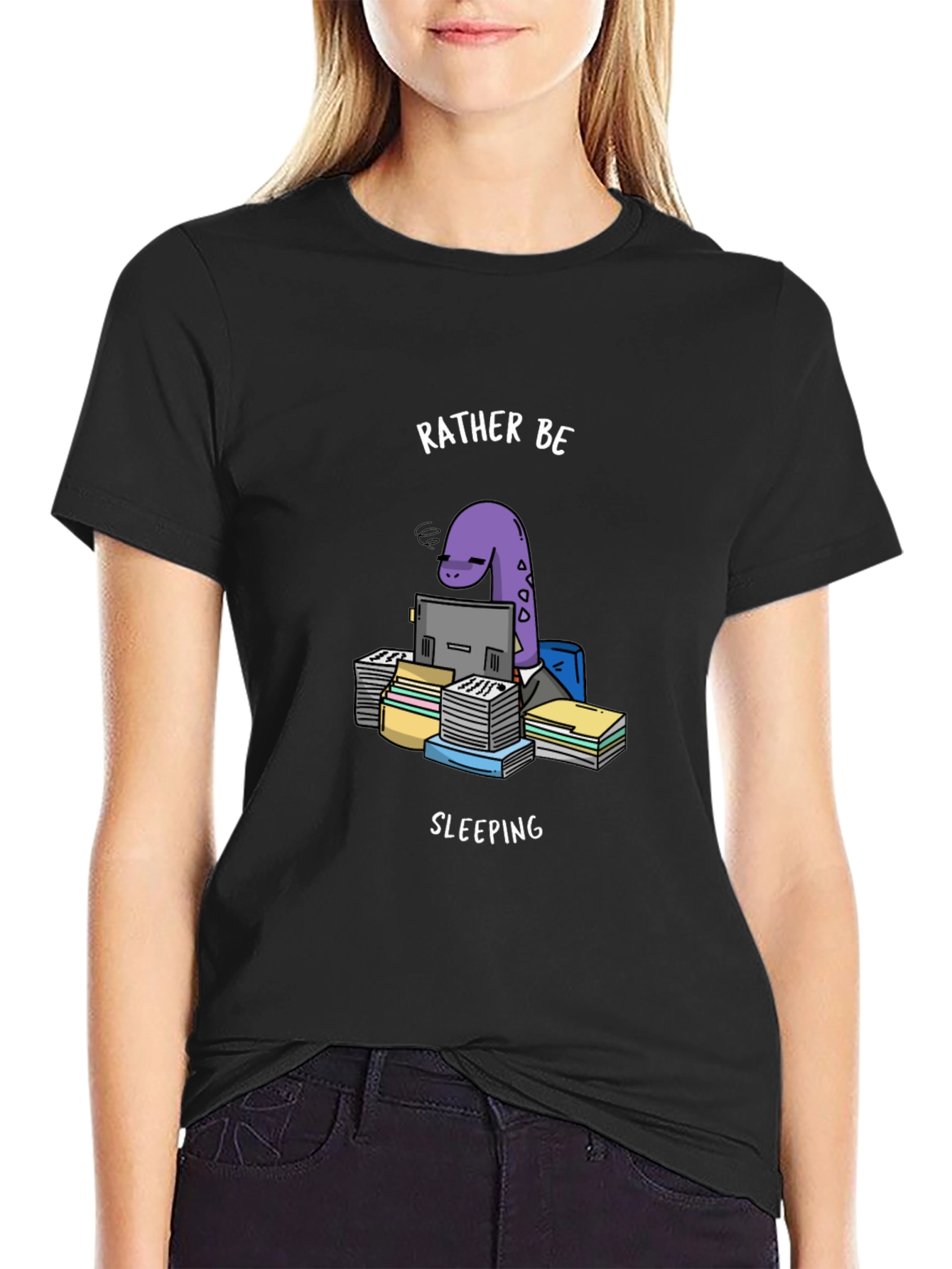 Rather Be Sleeping Dinosaur T-Shirt