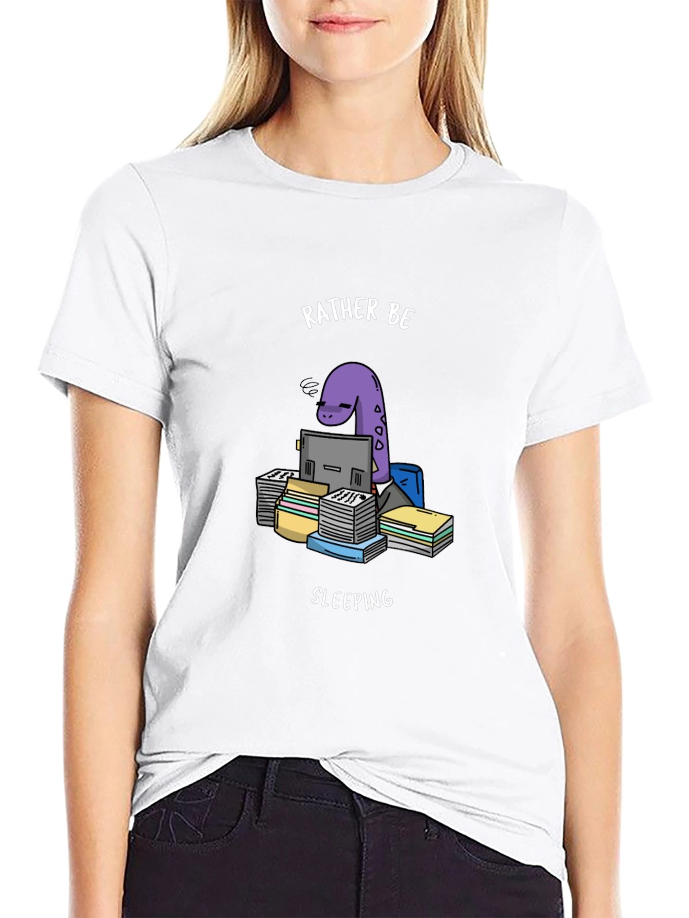 Rather Be Sleeping Dinosaur T-Shirt