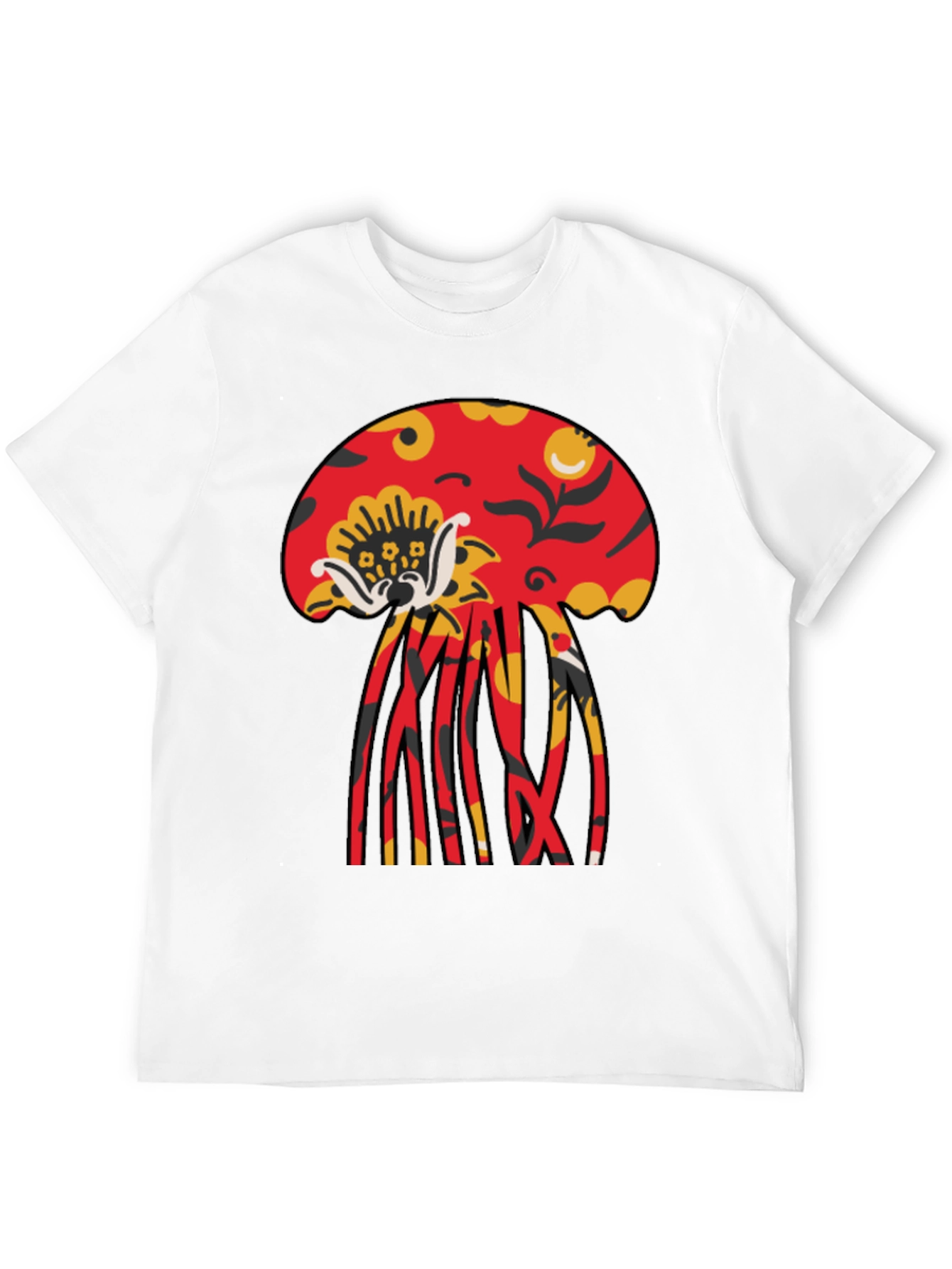 Bold Jellyfish Graphic Black T-Shirt