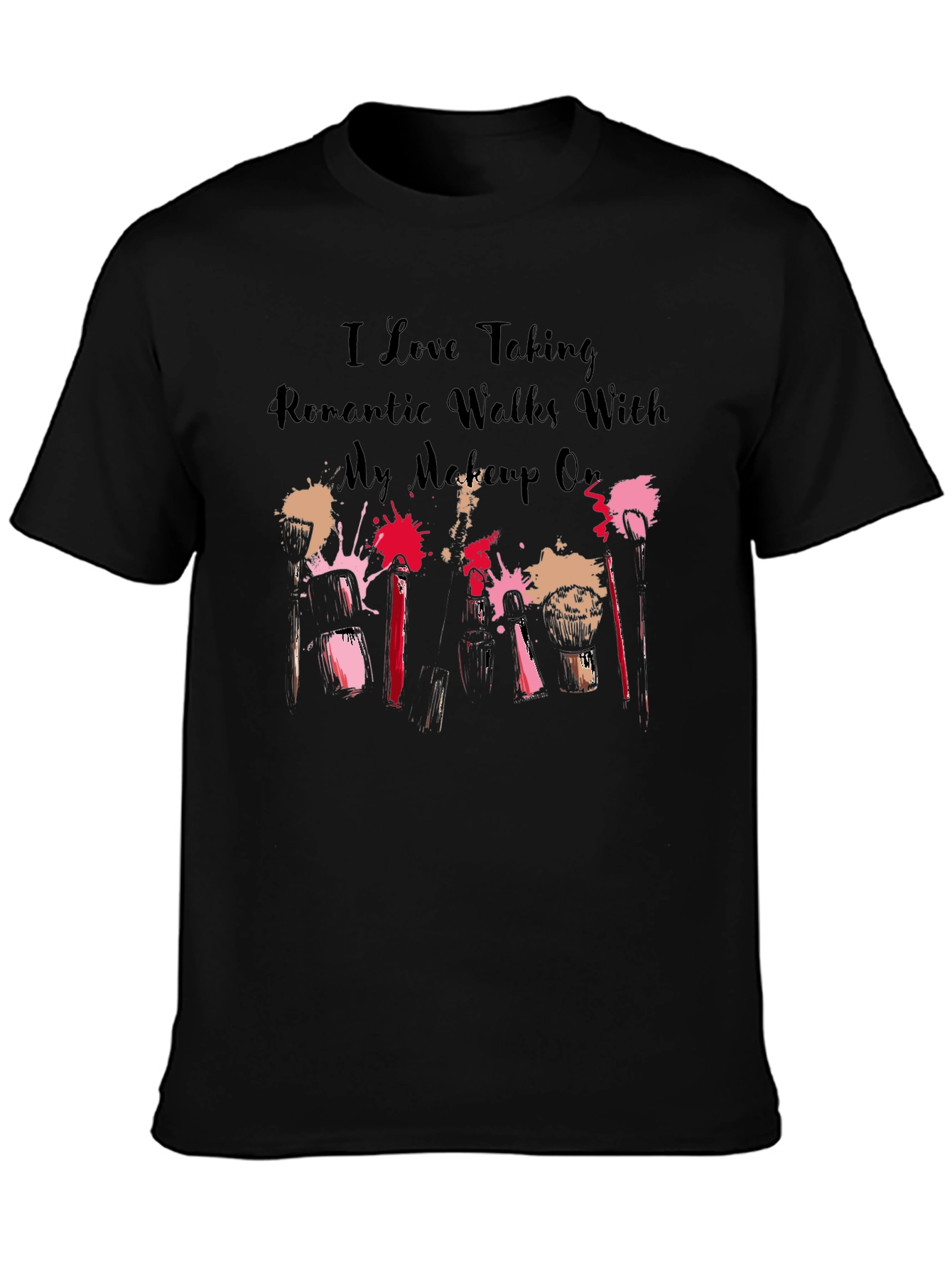 Romantic Walks Makeup T-Shirt - Black