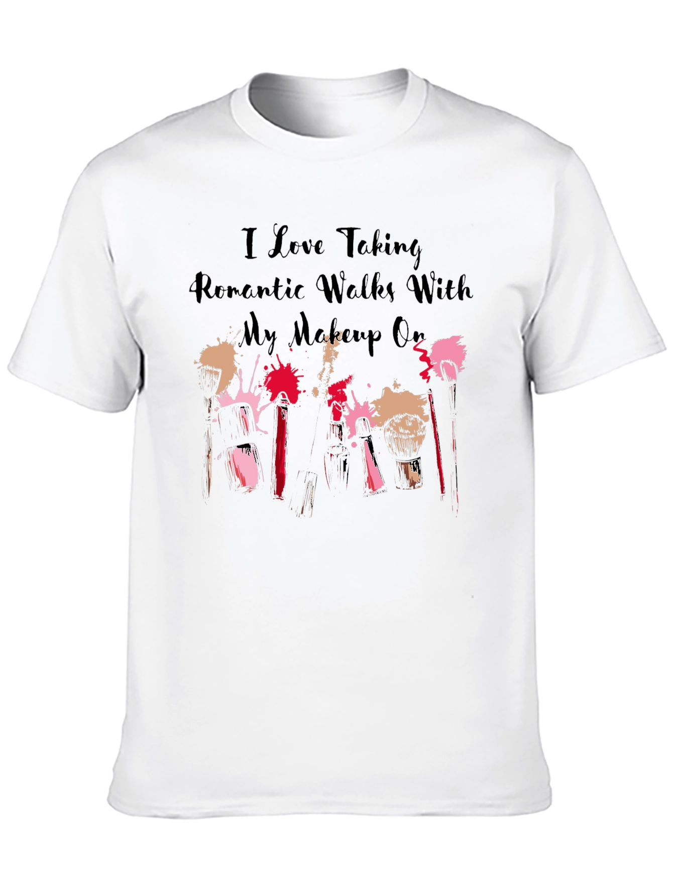 Romantic Walks Makeup T-Shirt - Black