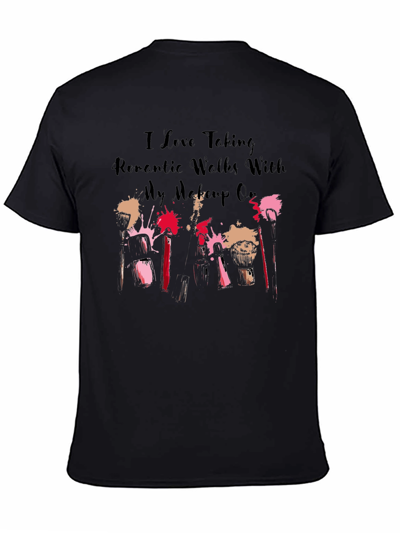 Romantic Walks Makeup T-Shirt - Black