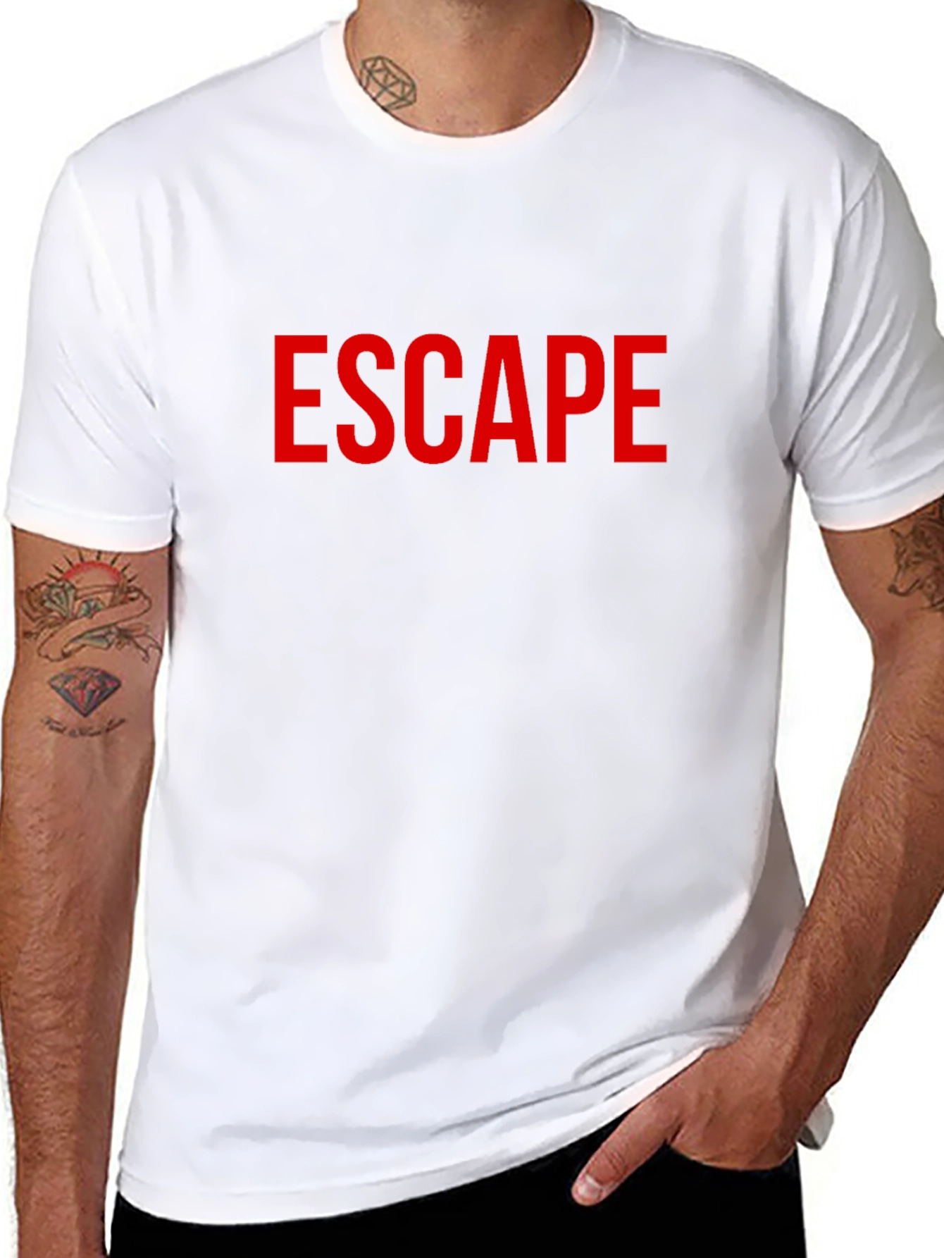 Escape T-Shirt - Bold Red Graphic Tee