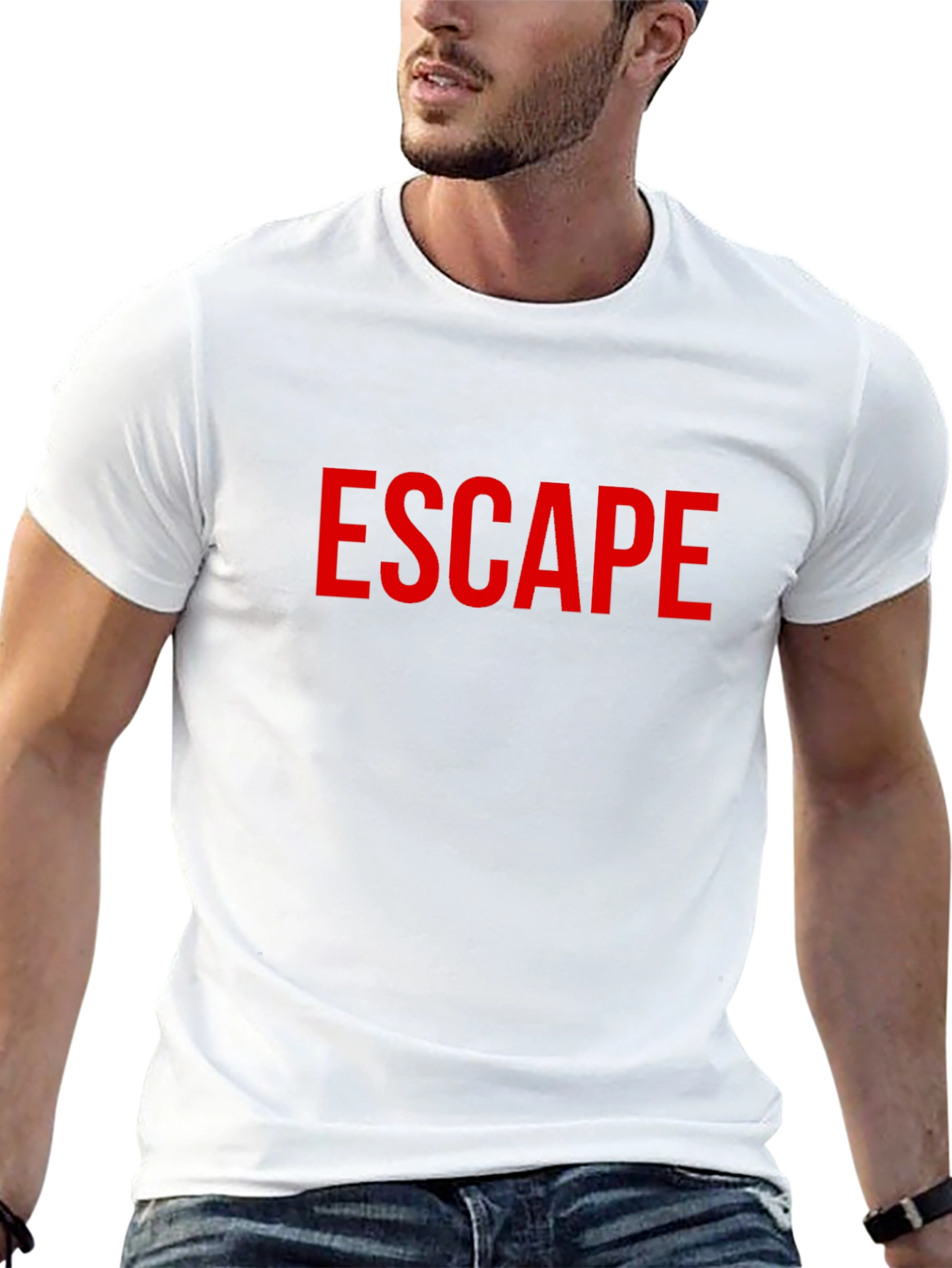 Escape T-Shirt - Bold Red Graphic Tee