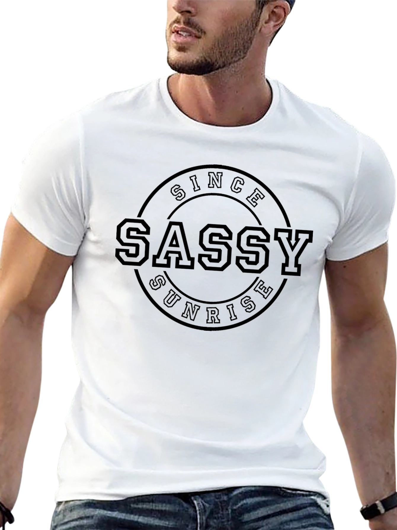 Sassy Sunrise Black Graphic T-Shirt