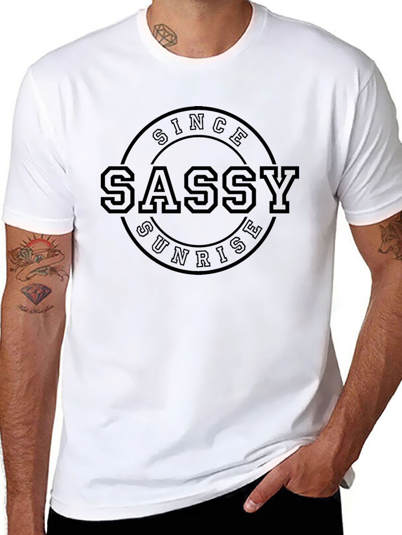 Sassy Sunrise Black Graphic T-Shirt