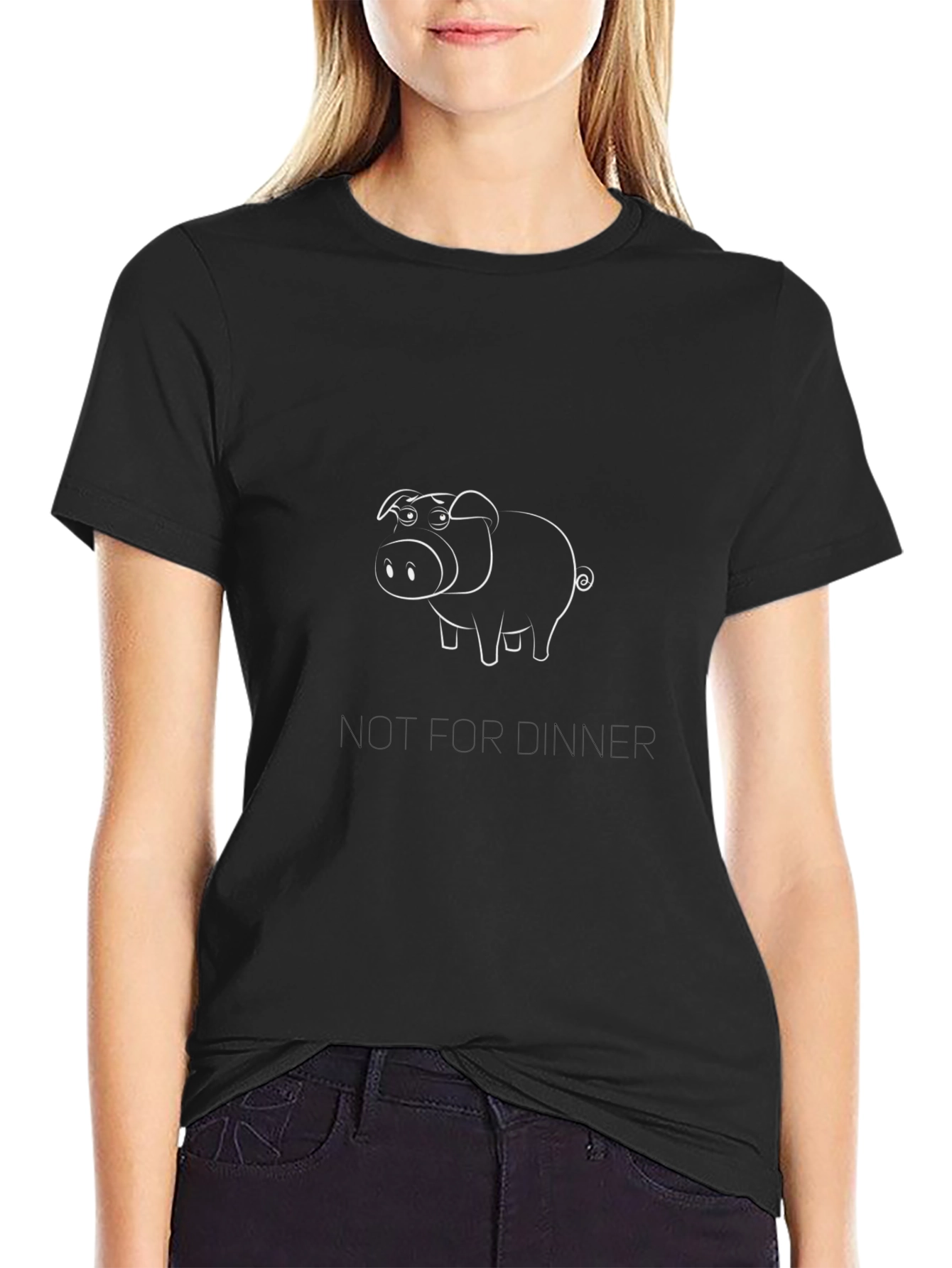 Black Pig Graphic Tee - Not For Dinner