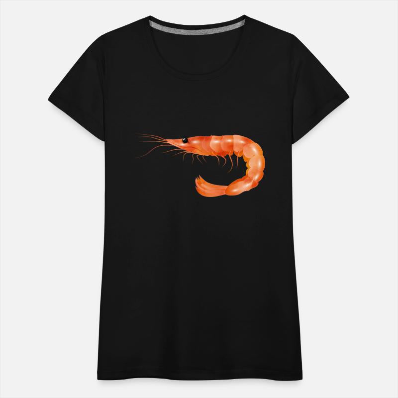 pink prawn or shrimp hand drawn