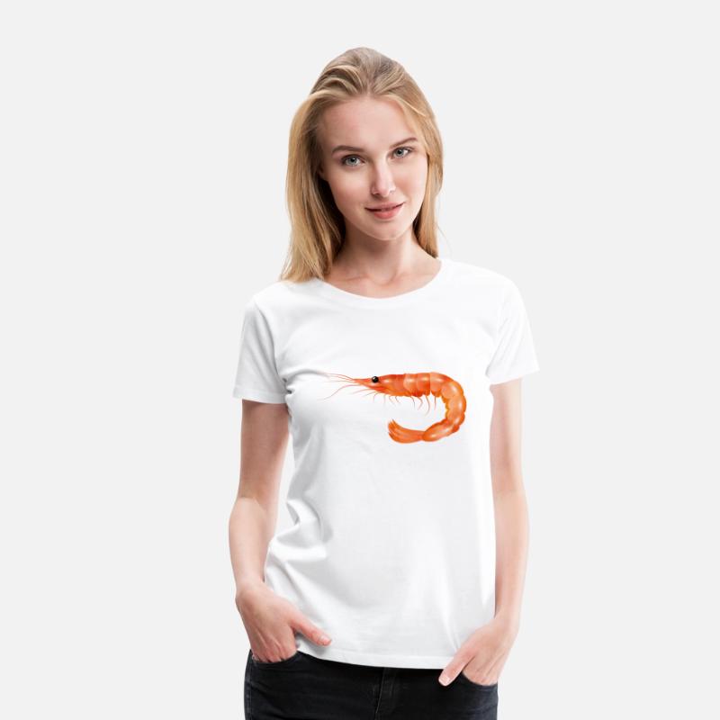 pink prawn or shrimp hand drawn