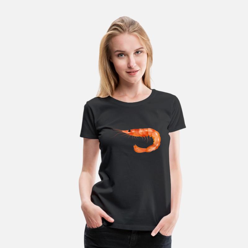 pink prawn or shrimp hand drawn