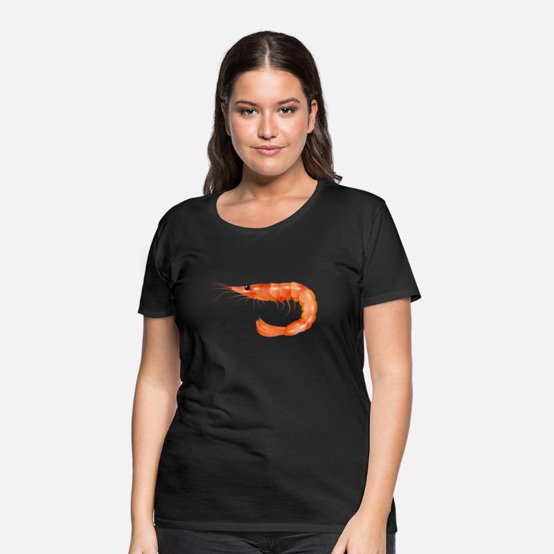 pink prawn or shrimp hand drawn