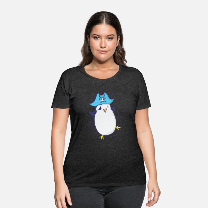 Pirate penguin with pirate hat and eye patch