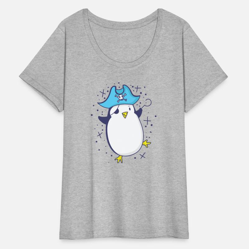 Pirate penguin with pirate hat and eye patch