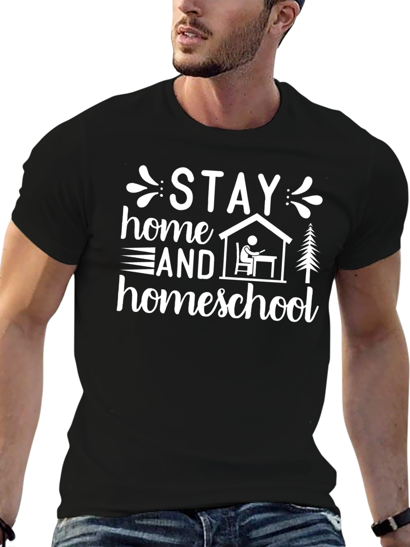 Stay Home Homeschool T-Shirt - Graphic Tee