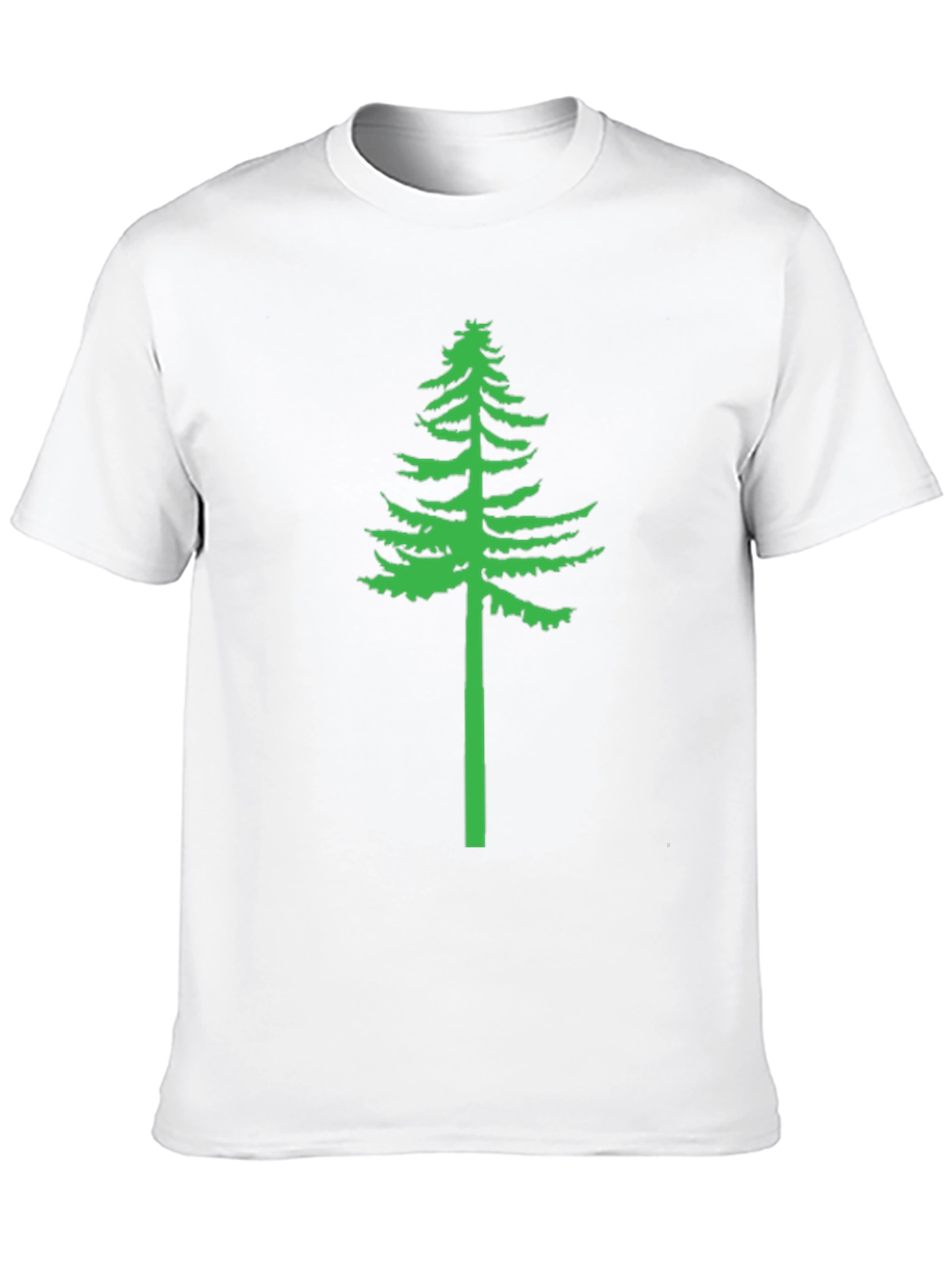 Green Tree Graphic Black T-Shirt