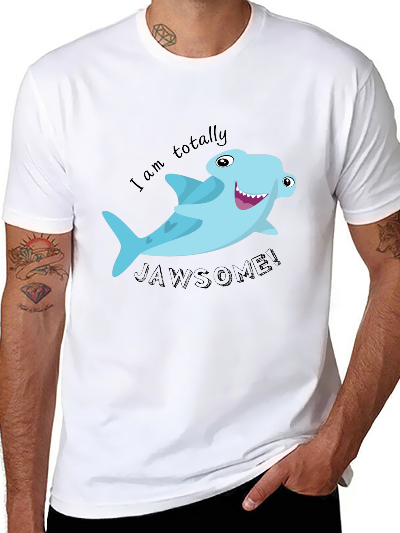 Jawsome Shark Graphic Tee - Funny Hammerhead Shark Shirt