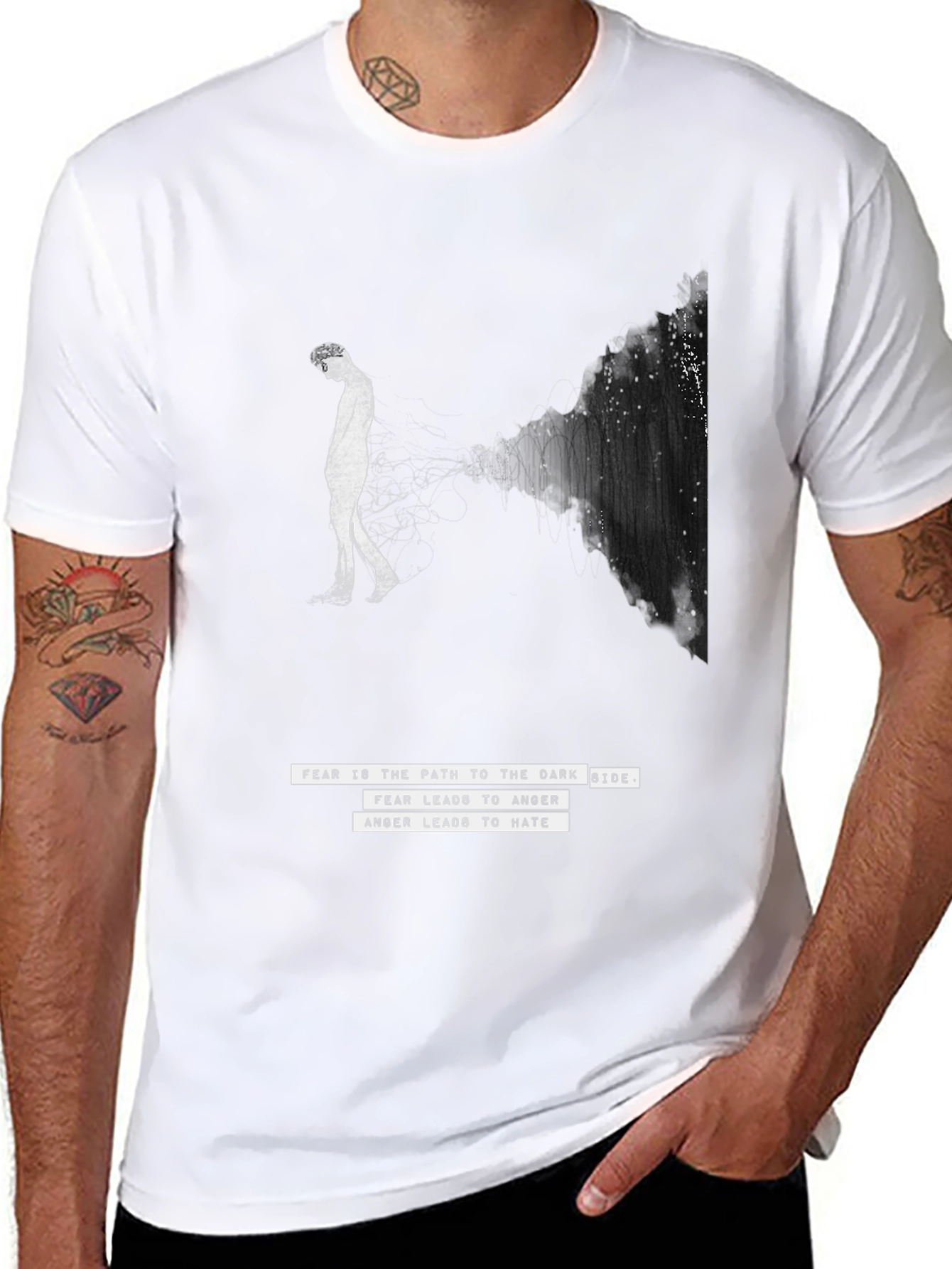 Dark Side T-Shirt - Fear Quote Graphic Tee